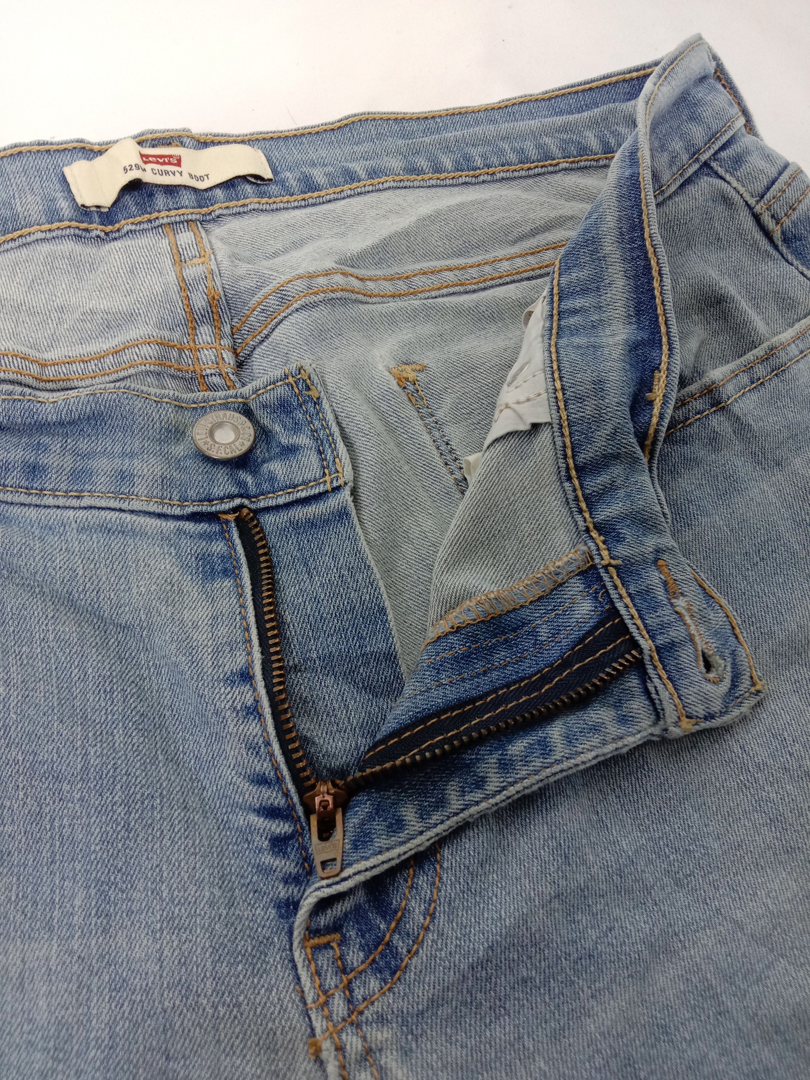 Levi's Vintage Levi's 529 Flare Jeans Light Wash Distressed Denim Size 33" - 10 Thumbnail
