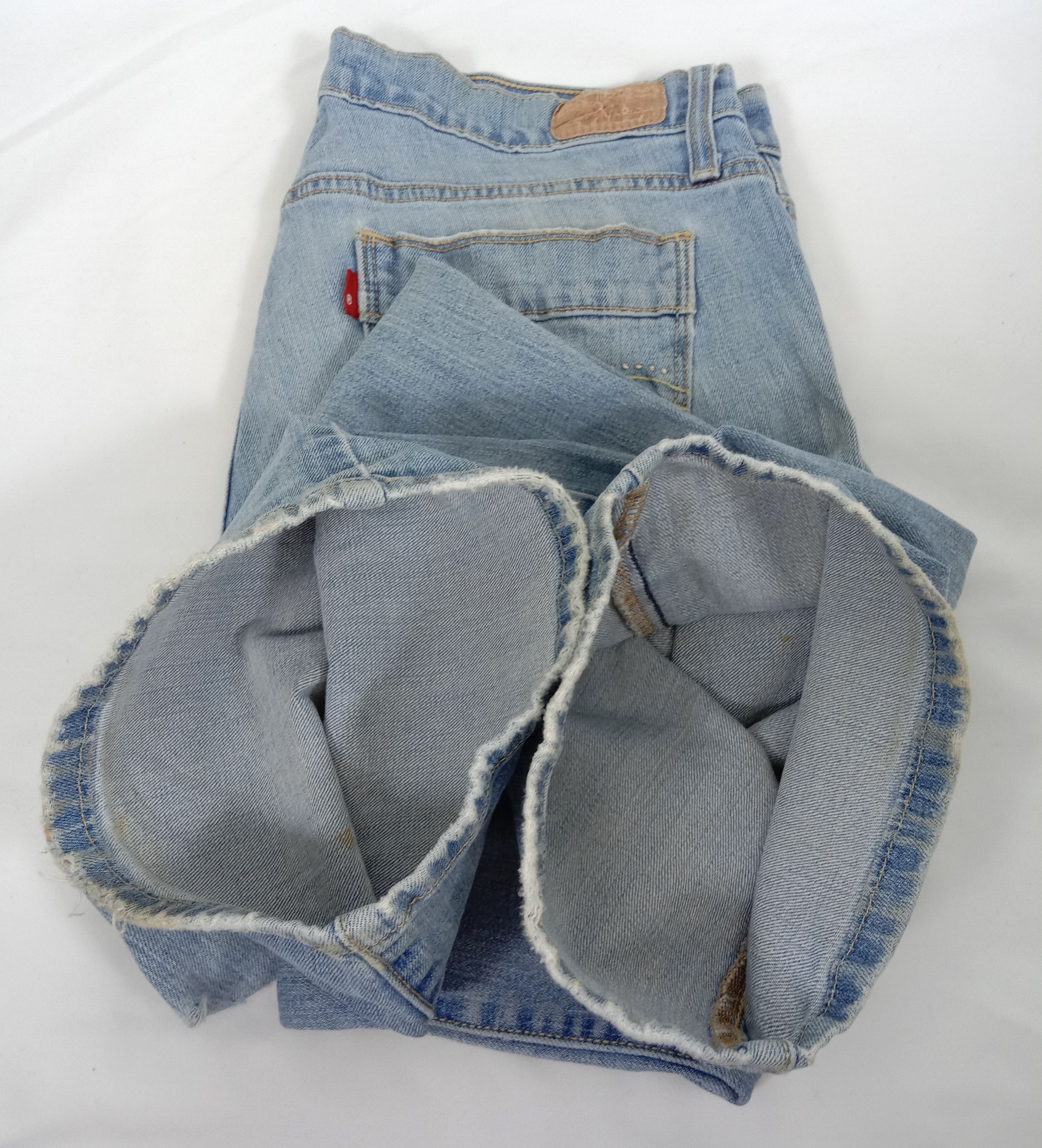 Levi's Vintage Levi's 529 Flare Jeans Light Wash Distressed Denim Size 33" - 19 Thumbnail