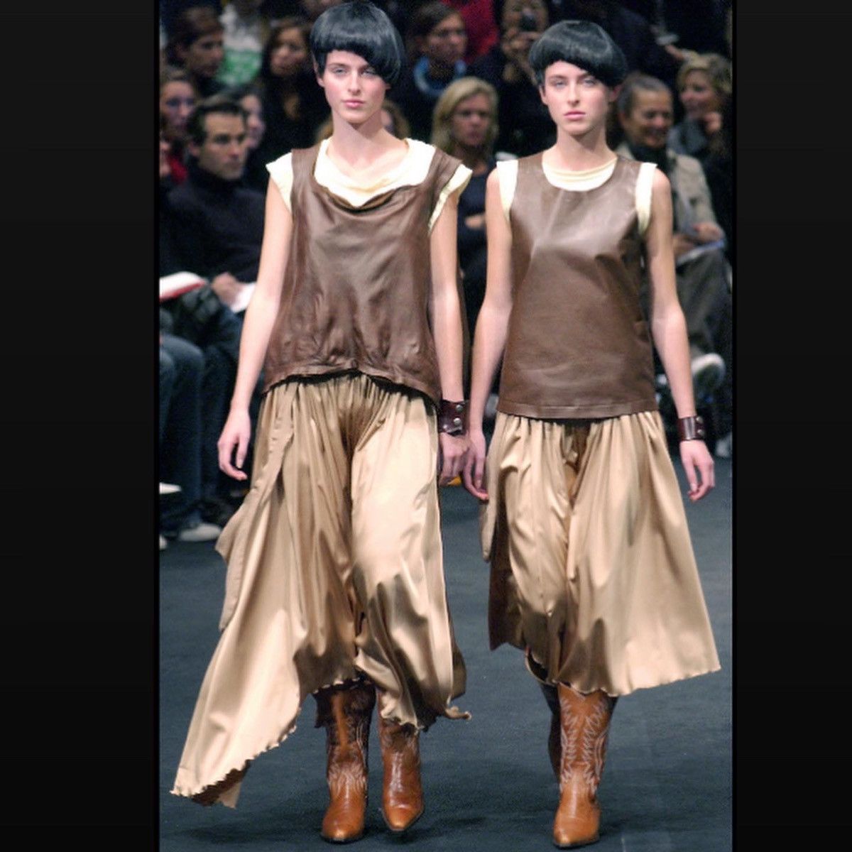 image of Undercover Ss04 Languid Cowboy Boots Runway in Brown, Women's (Size 9.5)