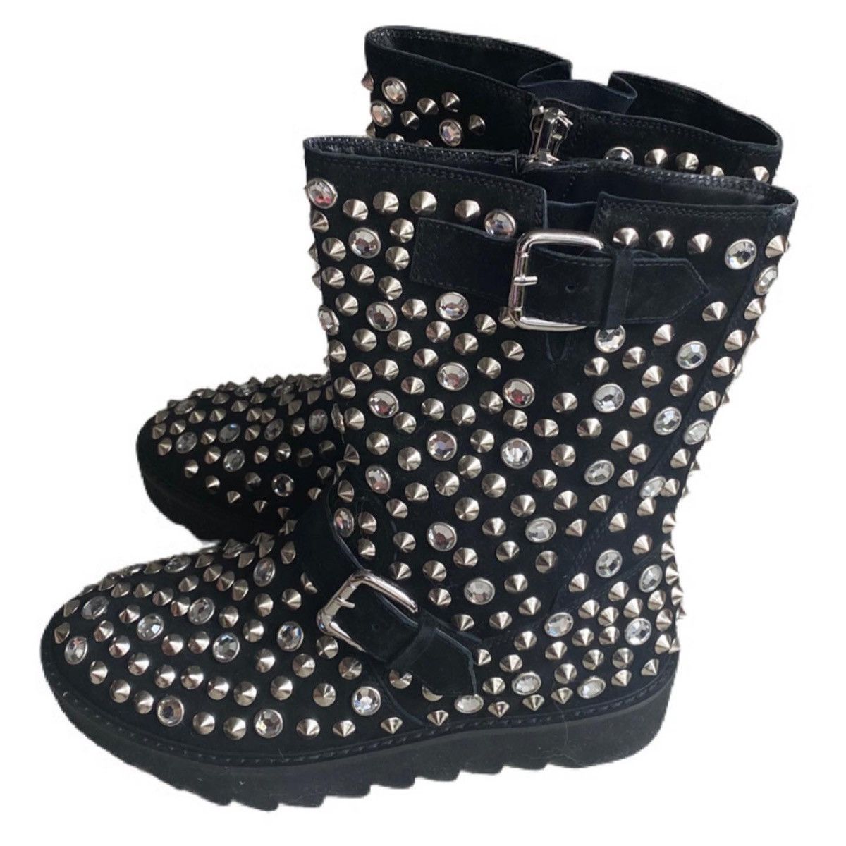 Jeremy Scott Runway SS19 Jeremy Scott X Staccato Spiked Biker Boots Size US 9.5 / IT 39.5 - 4 Thumbnail
