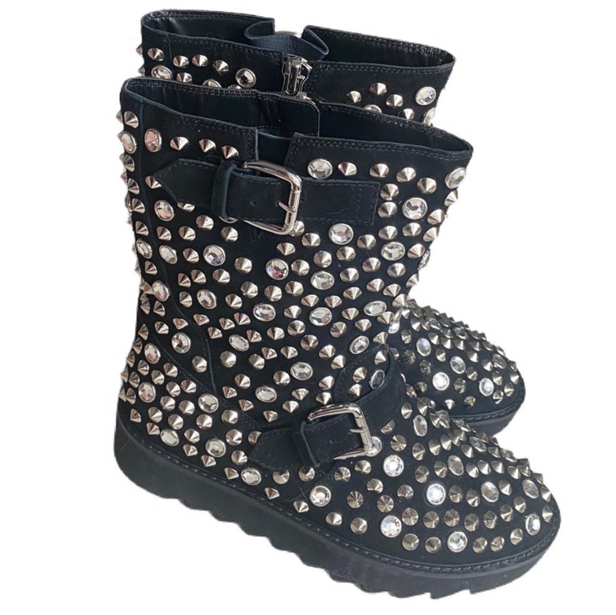 Jeremy Scott Runway SS19 Jeremy Scott X Staccato Spiked Biker Boots Size US 9.5 / IT 39.5 - 3 Thumbnail