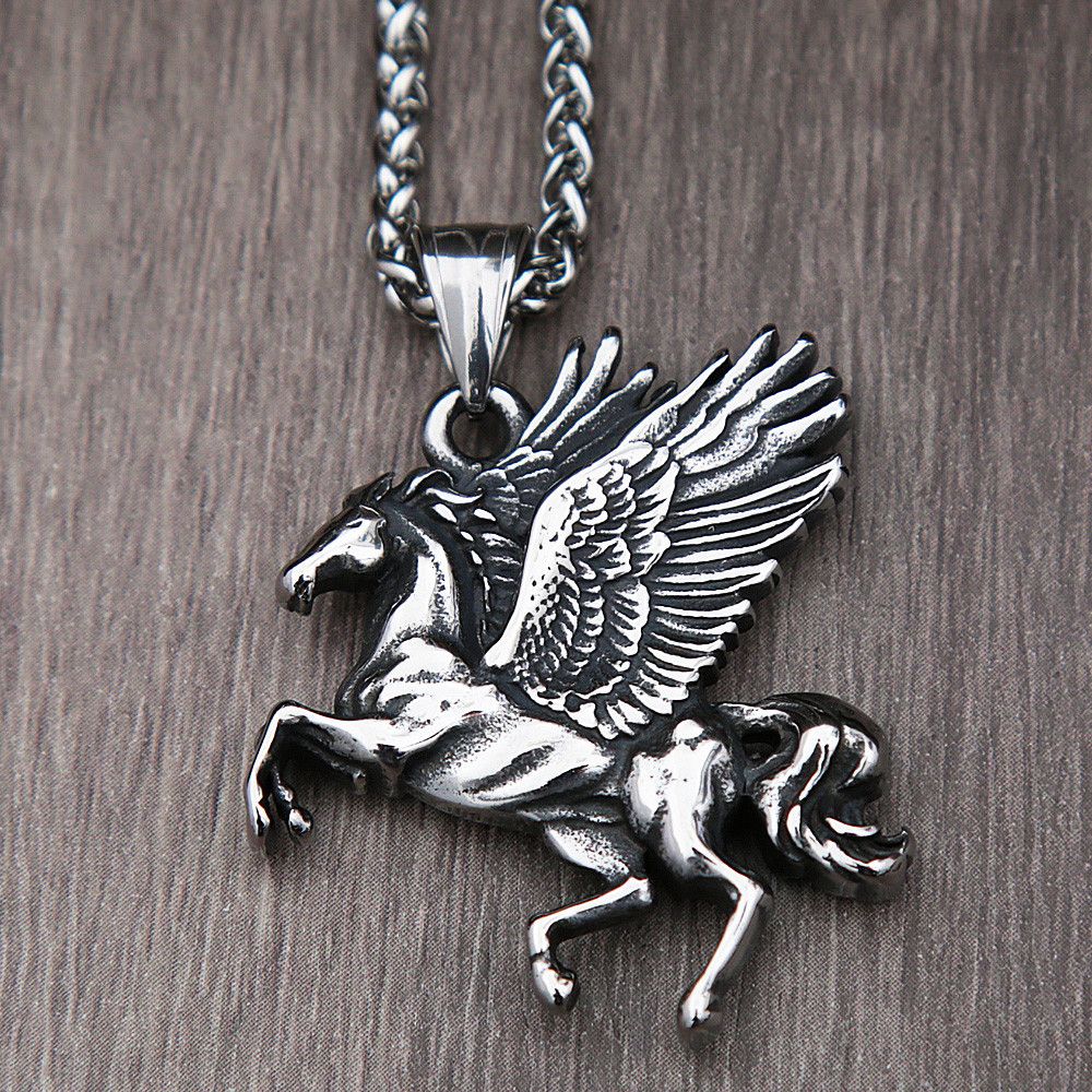 Jewelry Pegasus Wings Pendant Necklace Size ONE SIZE - 4 Thumbnail