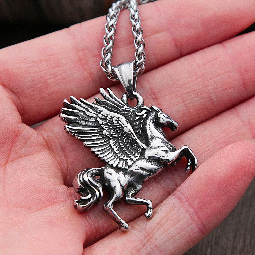 Jewelry Pegasus Wings Pendant Necklace Size ONE SIZE - 1 Thumbnail