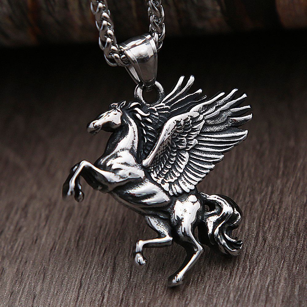 Jewelry Pegasus Wings Pendant Necklace Size ONE SIZE - 3 Thumbnail