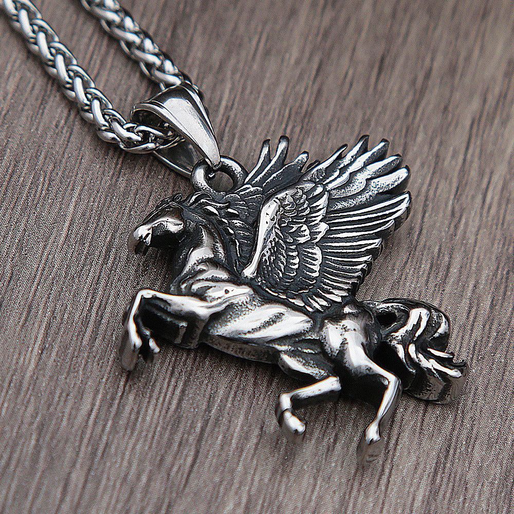 Jewelry Pegasus Wings Pendant Necklace Size ONE SIZE - 2 Thumbnail
