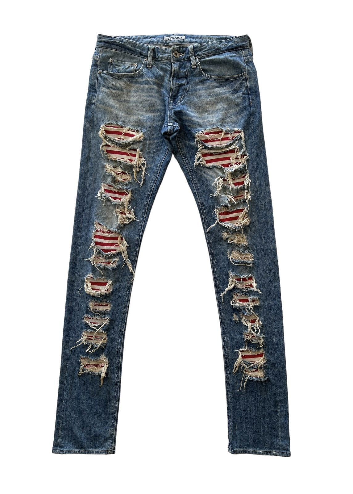 Japanese Brand Crazy Ripped Distressed Japanese Jeans Size US 30 / EU 46 - 1 Thumbnail