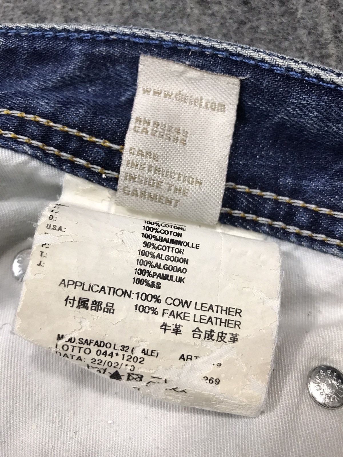 Diesel × Japanese Brand Vintage Diesel Distressed Button Jeans Style Size US 37 - 16 Thumbnail