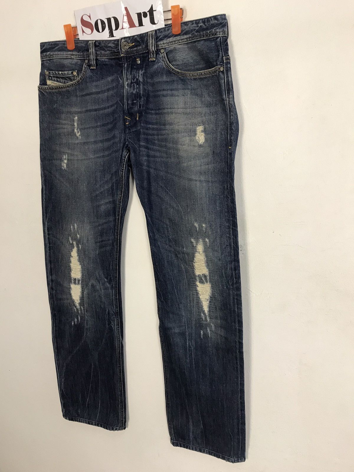Diesel × Japanese Brand Vintage Diesel Distressed Button Jeans Style Size US 37 - 4 Thumbnail