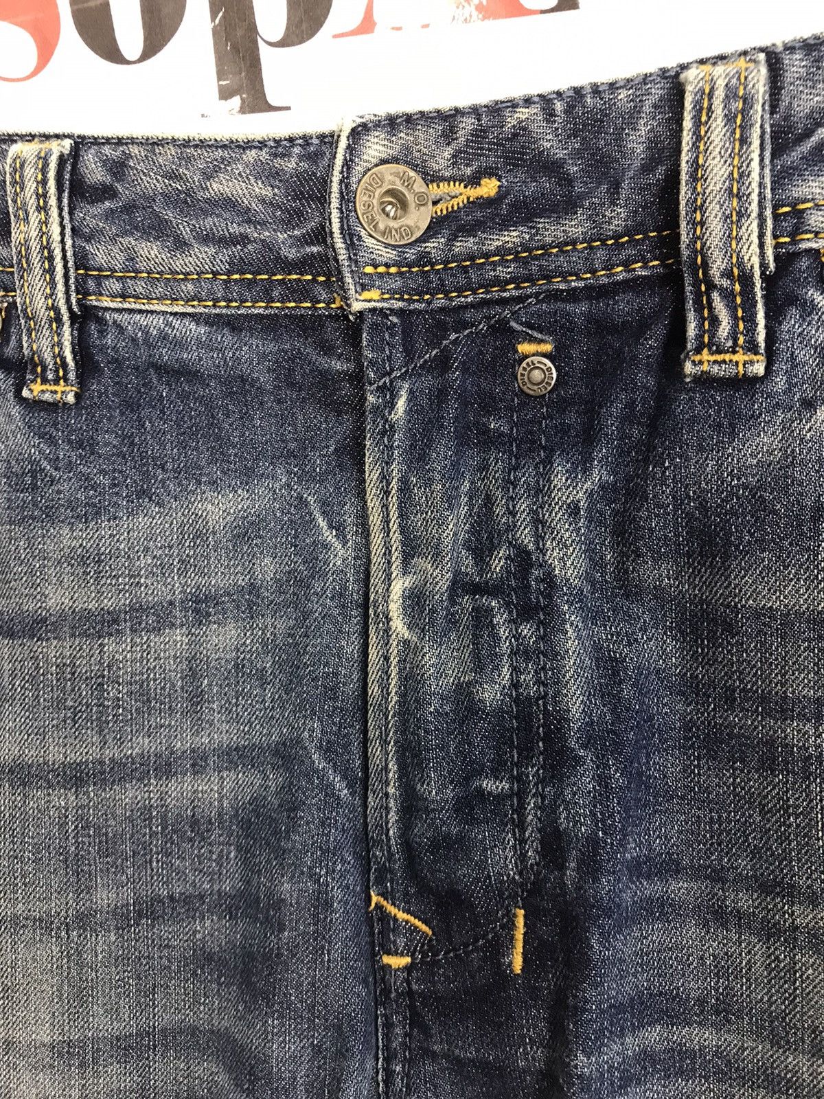 Diesel × Japanese Brand Vintage Diesel Distressed Button Jeans Style Size US 37 - 8 Thumbnail