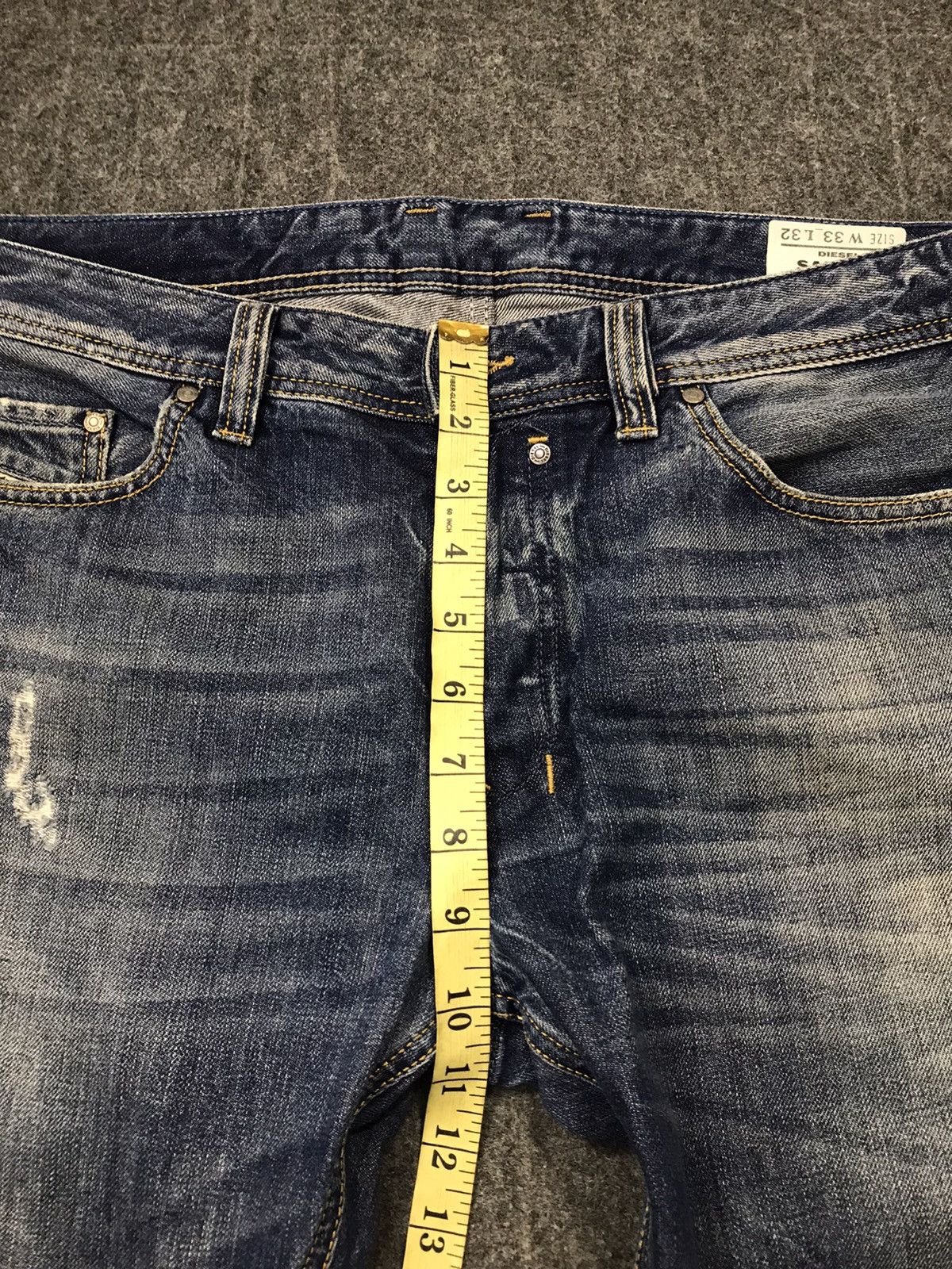 Diesel × Japanese Brand Vintage Diesel Distressed Button Jeans Style Size US 37 - 20 Thumbnail