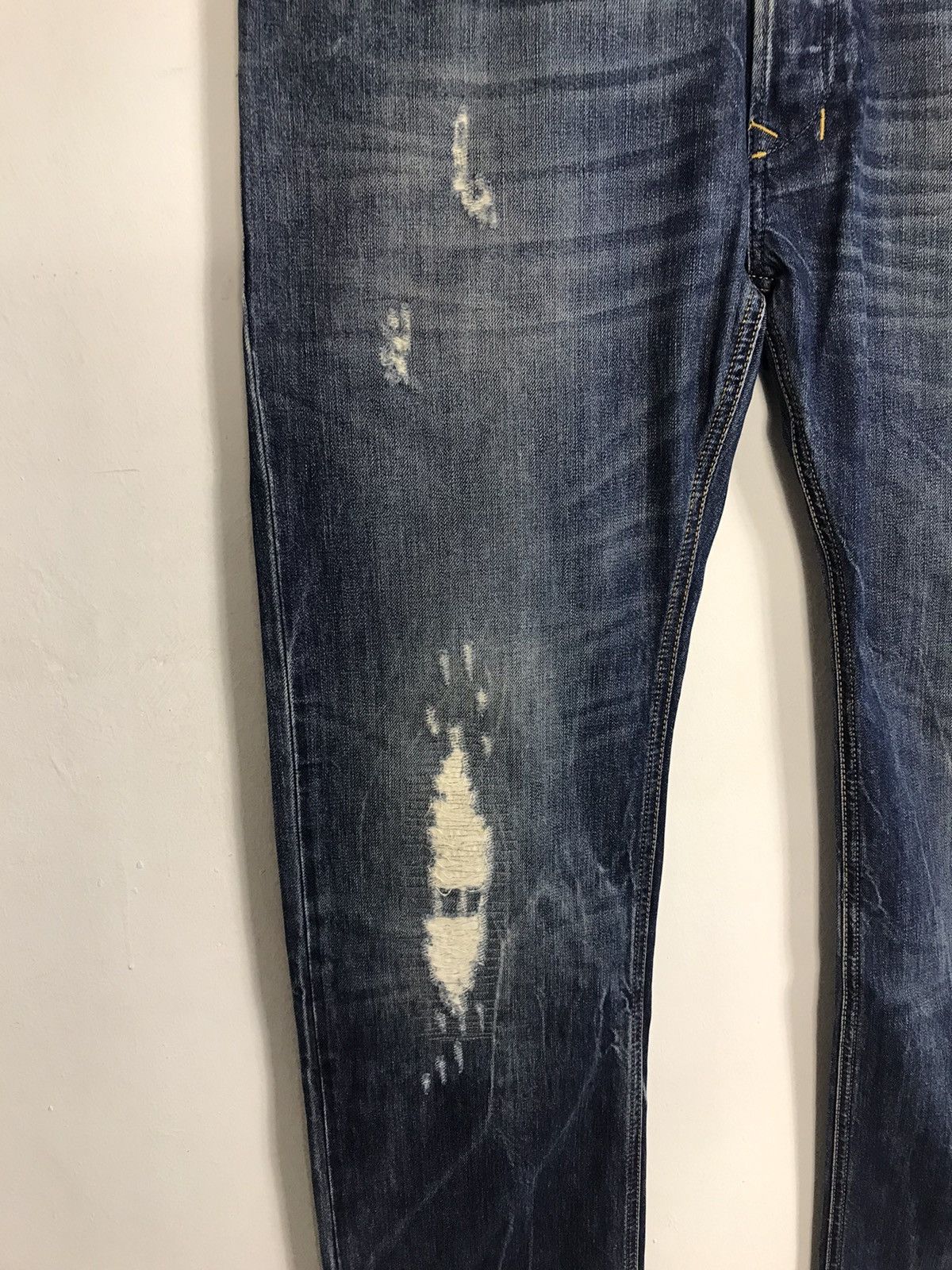 Diesel × Japanese Brand Vintage Diesel Distressed Button Jeans Style Size US 37 - 6 Thumbnail