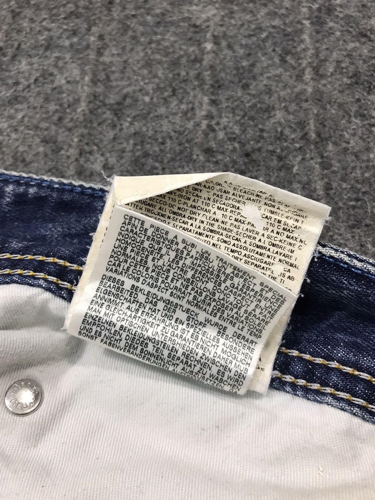 Diesel × Japanese Brand Vintage Diesel Distressed Button Jeans Style Size US 37 - 18 Thumbnail