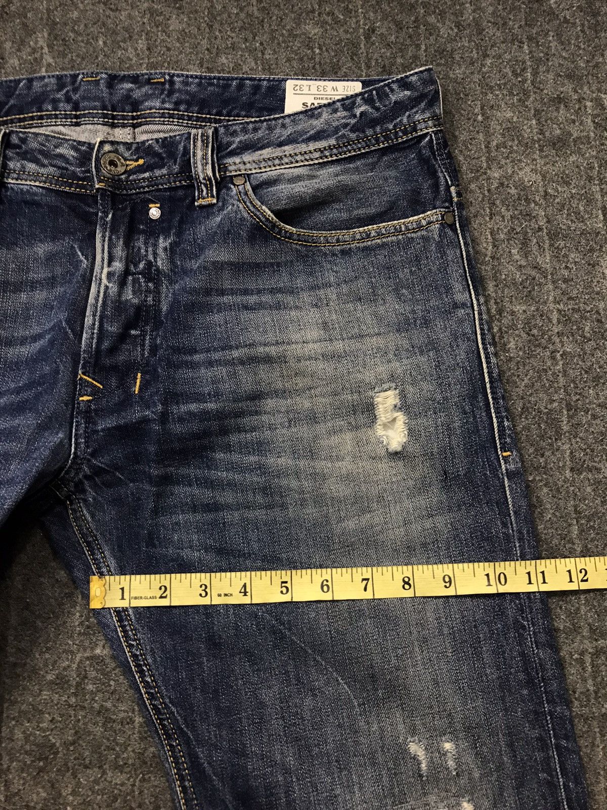 Diesel × Japanese Brand Vintage Diesel Distressed Button Jeans Style Size US 37 - 21 Thumbnail