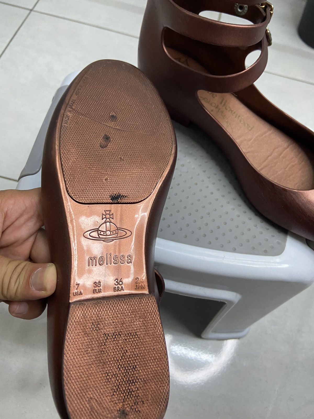 Designer × Vivienne Westwood VIVIENNE WESTWOOD ANGLOMANIA X MELISSA 2 PAIR❤️❤️ Size US 7 / IT 37 - 6 Thumbnail