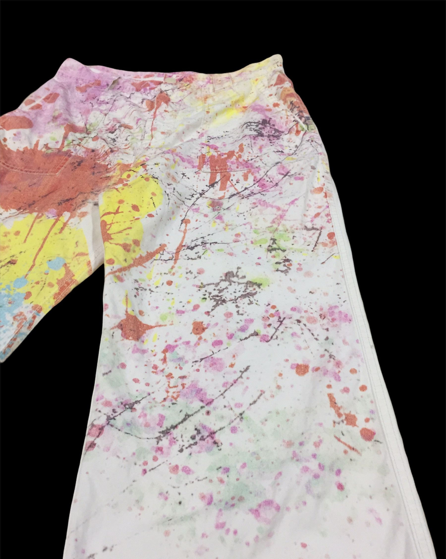 Nozomi Ishiguro Rare Designer Nozomi Ishiguro splash art paint White pant Size US 34 / EU 50 - 10 Thumbnail