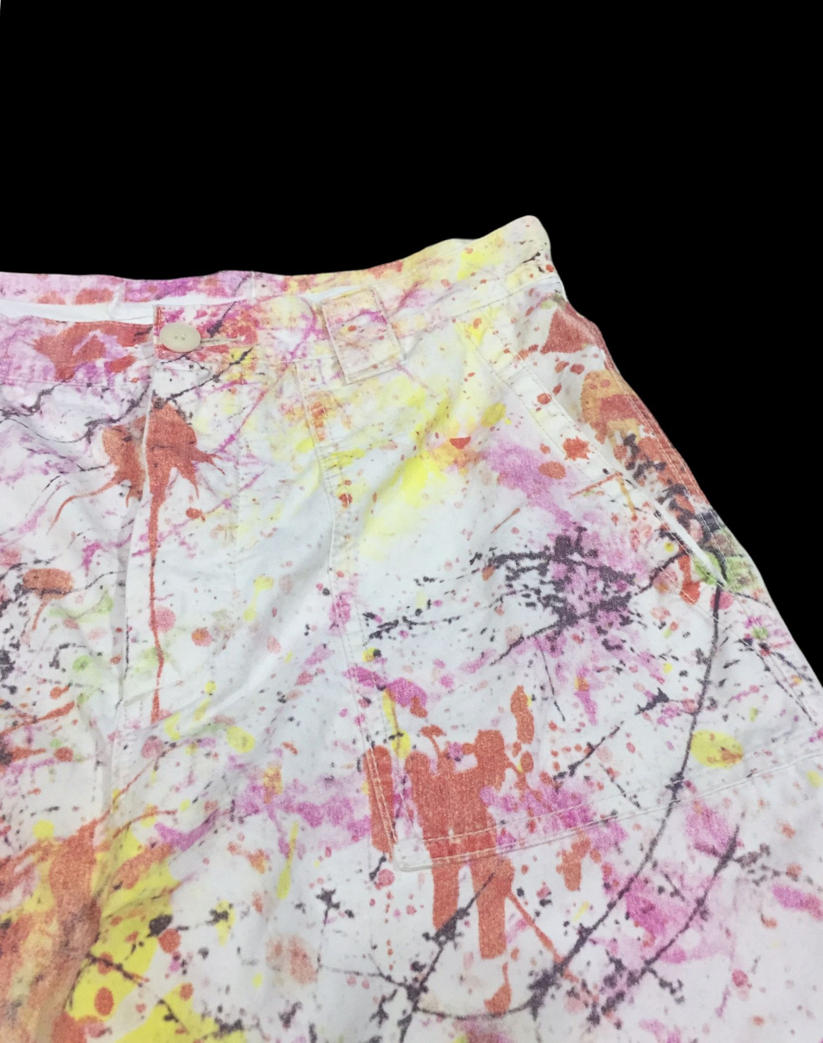 Nozomi Ishiguro Rare Designer Nozomi Ishiguro splash art paint White pant Size US 34 / EU 50 - 5 Thumbnail