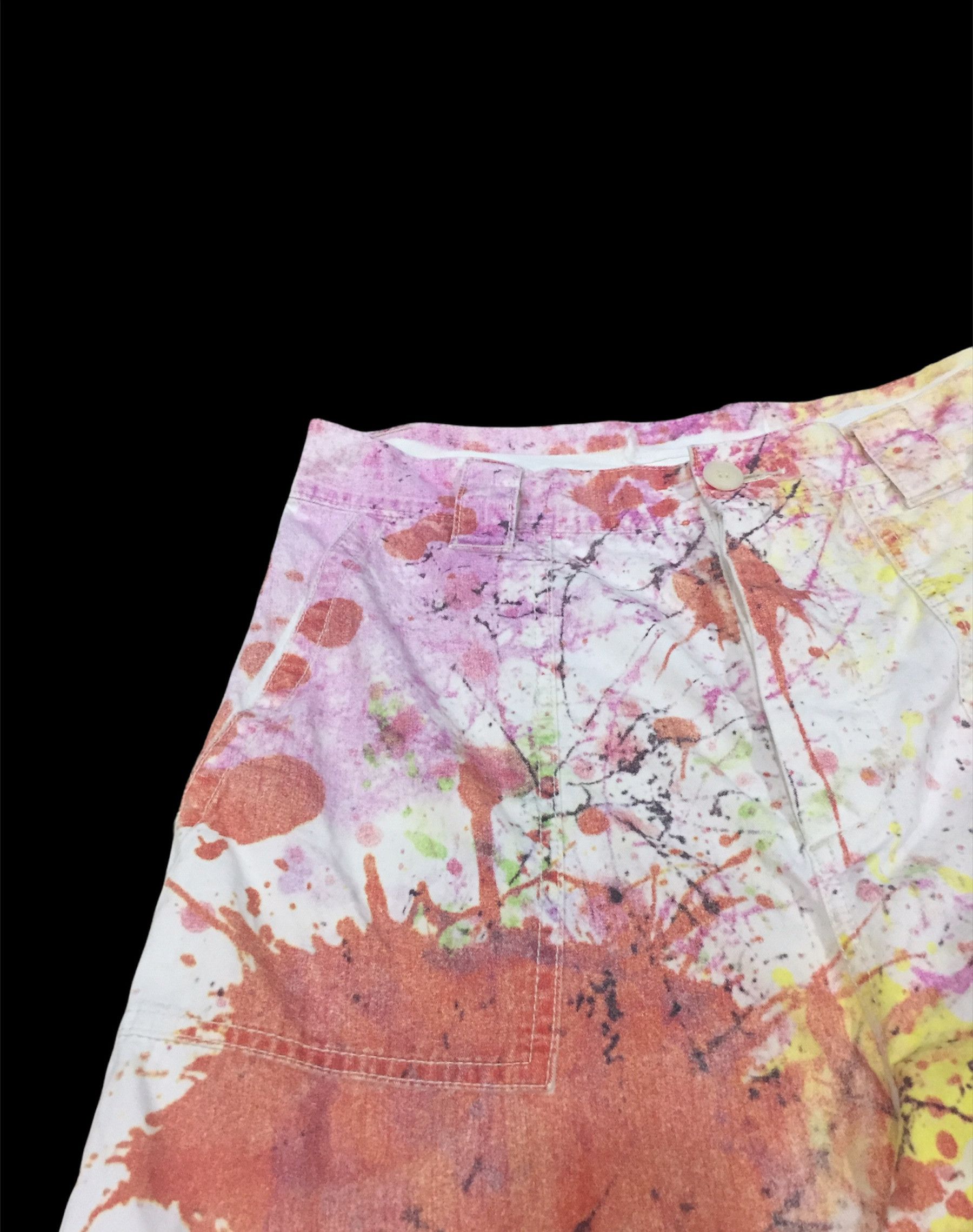 Nozomi Ishiguro Rare Designer Nozomi Ishiguro splash art paint White pant Size US 34 / EU 50 - 6 Thumbnail