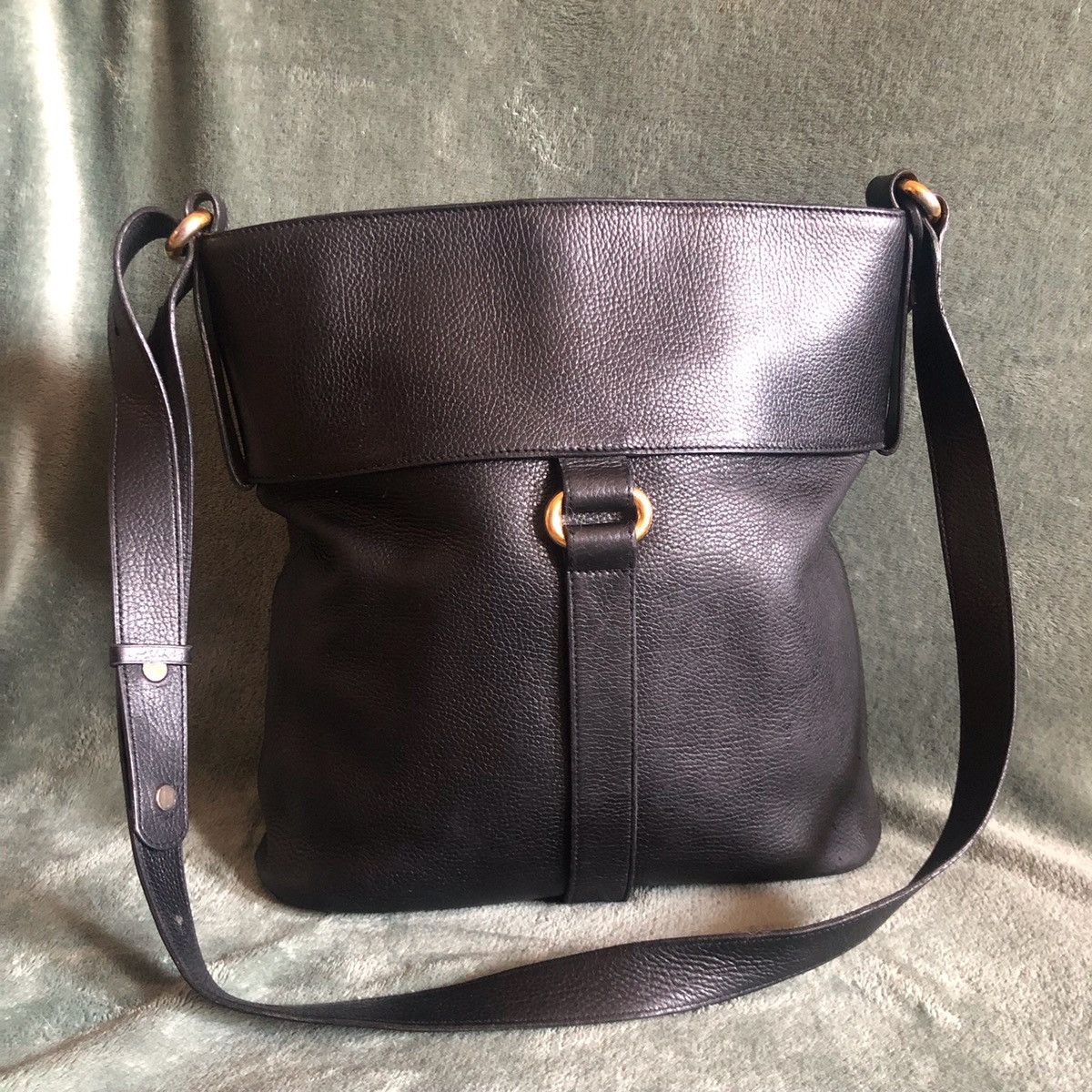 Delvaux DELVAUX Bruxelles Black Leather Shoulder Bag Handbag Size ONE SIZE - 1 Thumbnail