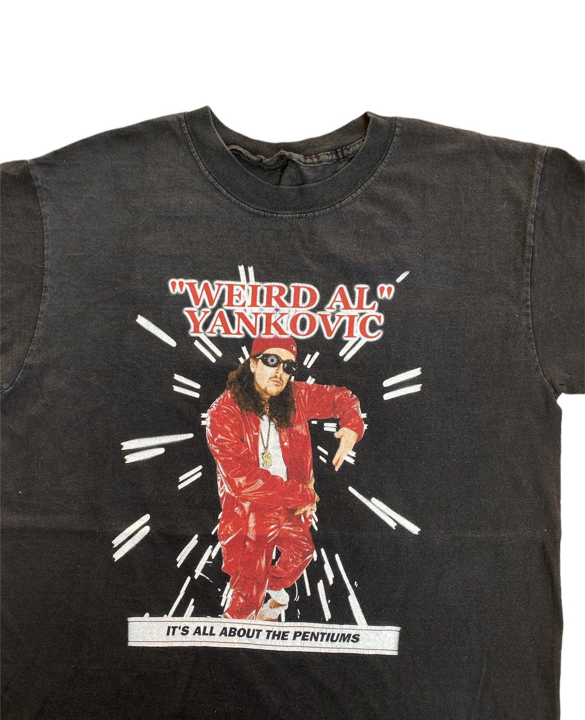 Band Tees × Vintage Vintage Weird Al Yankovic Movie Actor Hip Hop Band Size US M / EU 48-50 / 2 - 2 Thumbnail