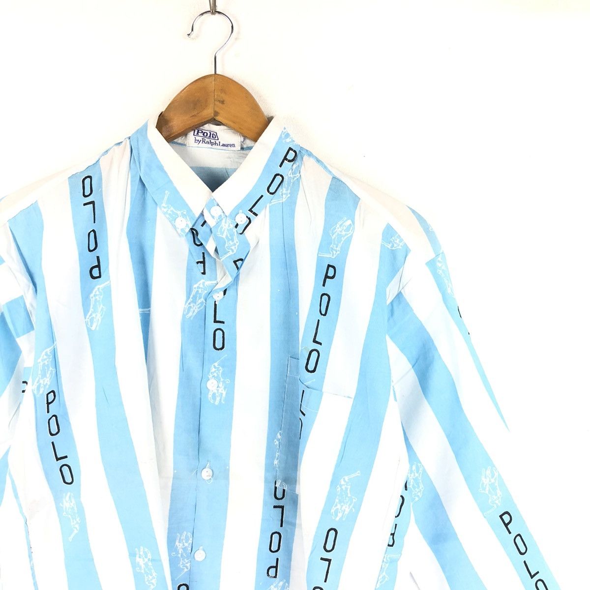 Polo Ralph Lauren × Vintage Polo stripes Button up Small phony logo Size US M / EU 48-50 / 2 - 2 Thumbnail