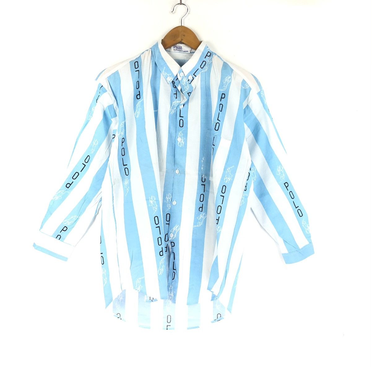 Polo Ralph Lauren × Vintage Polo stripes Button up Small phony logo Size US M / EU 48-50 / 2 - 1 Thumbnail
