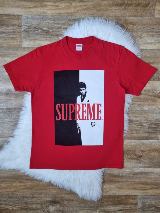 Supreme Scarface Split Tee Red - Mens, Size M