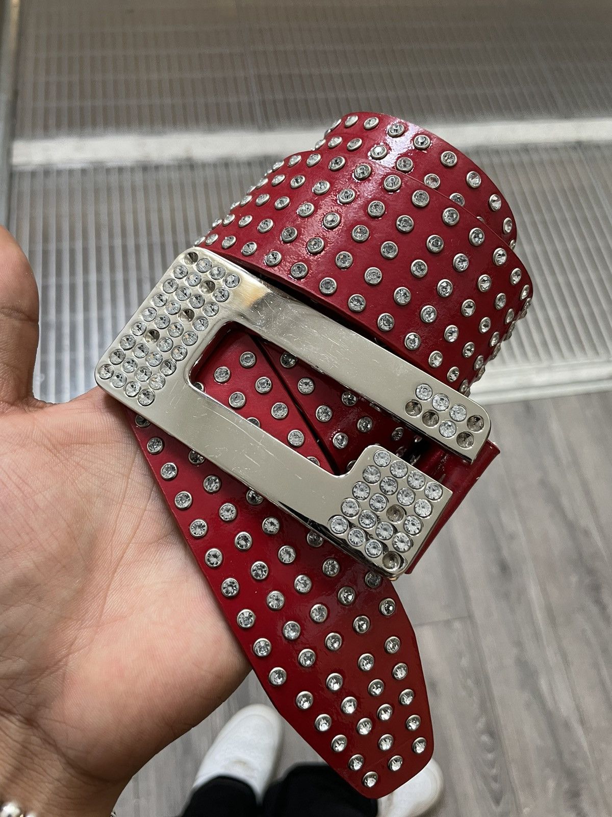 Guess Rare Bedazzled genuine leather guess belt Size 36 - 5 Thumbnail