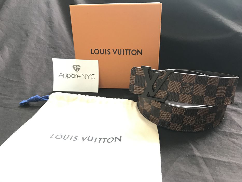 New Louis Vuitton Initiales Mens 40mm Belt M9807 Size 95-38 Damier Ebene