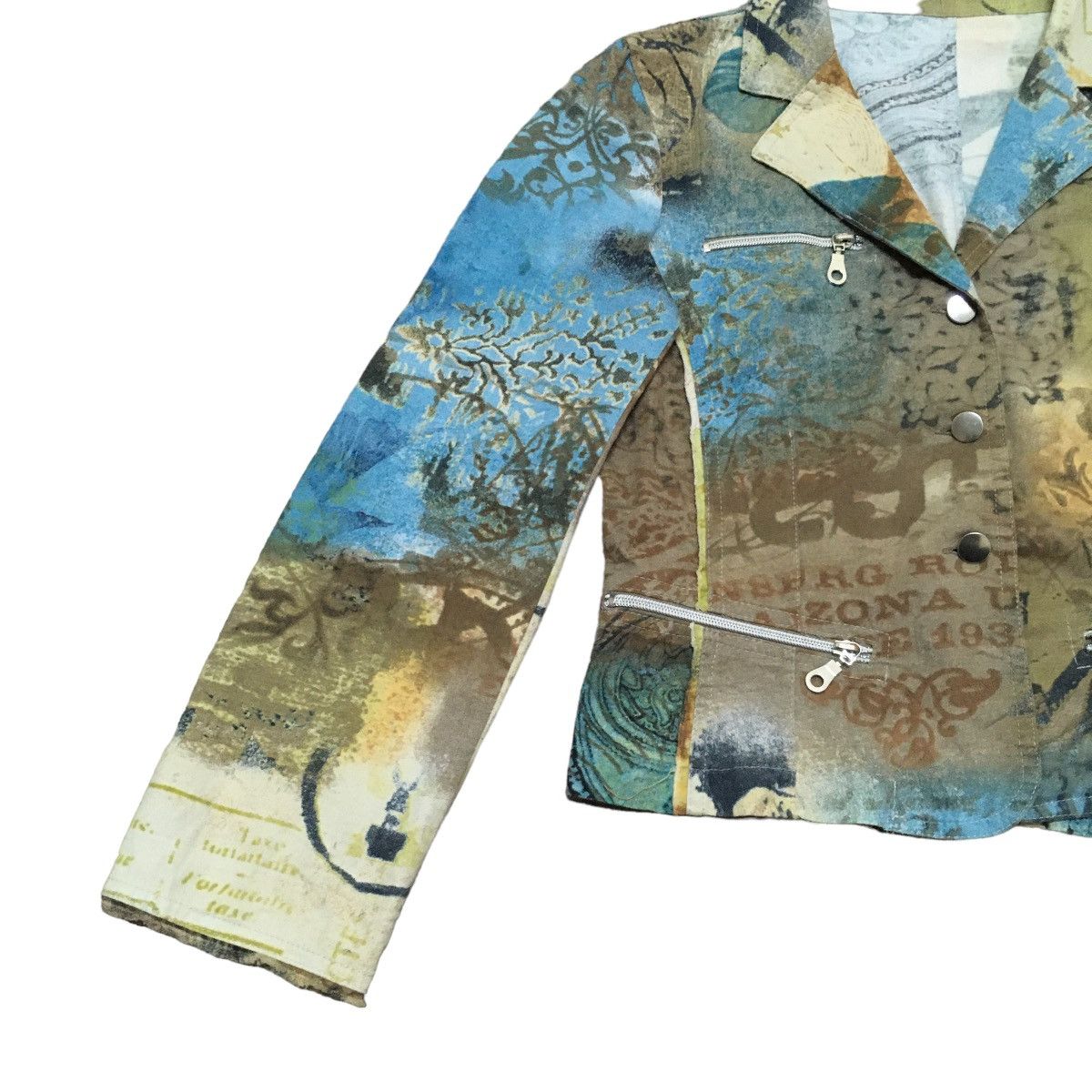 Designer Rare Design Vintage Italian Designer Full Print Jacket 1990s Size US M / EU 48-50 / 2 - 4 Thumbnail