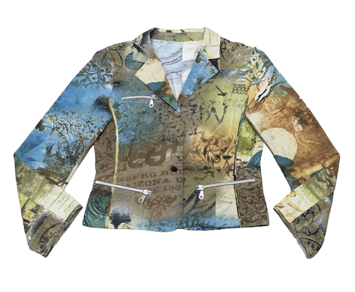 Designer Rare Design Vintage Italian Designer Full Print Jacket 1990s Size US M / EU 48-50 / 2 - 2 Thumbnail