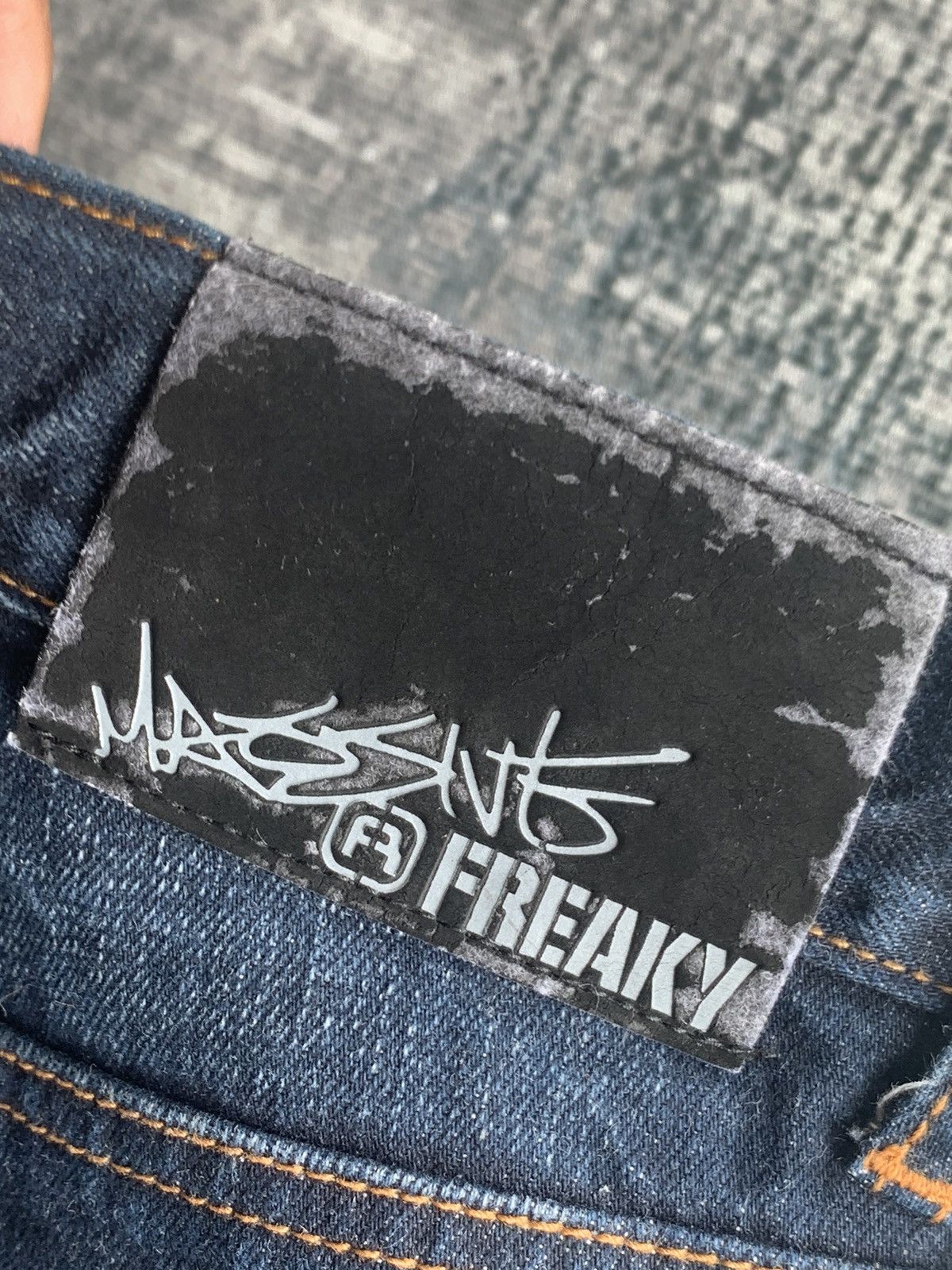 Japanese Brand Freaky Massive Graffiti Embroidered Denim Jeans Pant Size US 32 / EU 48 - 13 Thumbnail