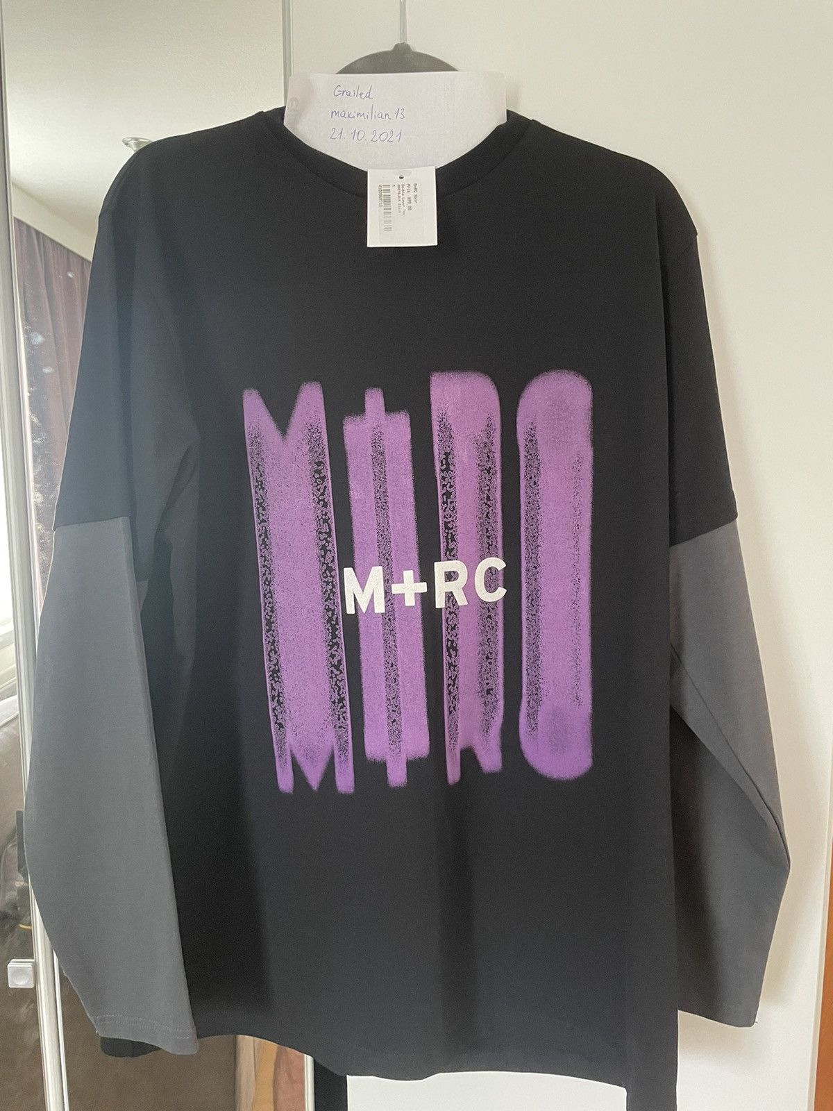 M+Rc Noir Spray Paint Double Layer Long Sleeve Tee Shirt | Grailed