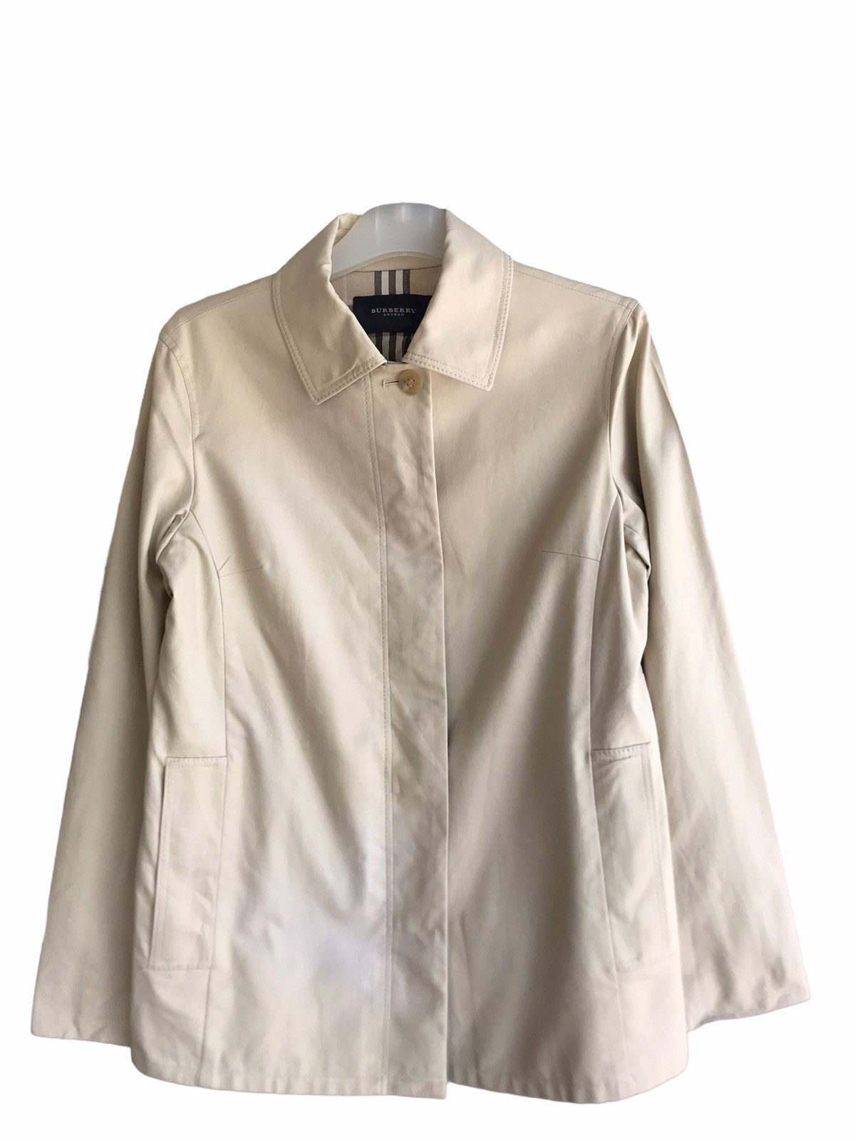 image of Burberry London Jacket in Cream, Men's (Size Medium)
