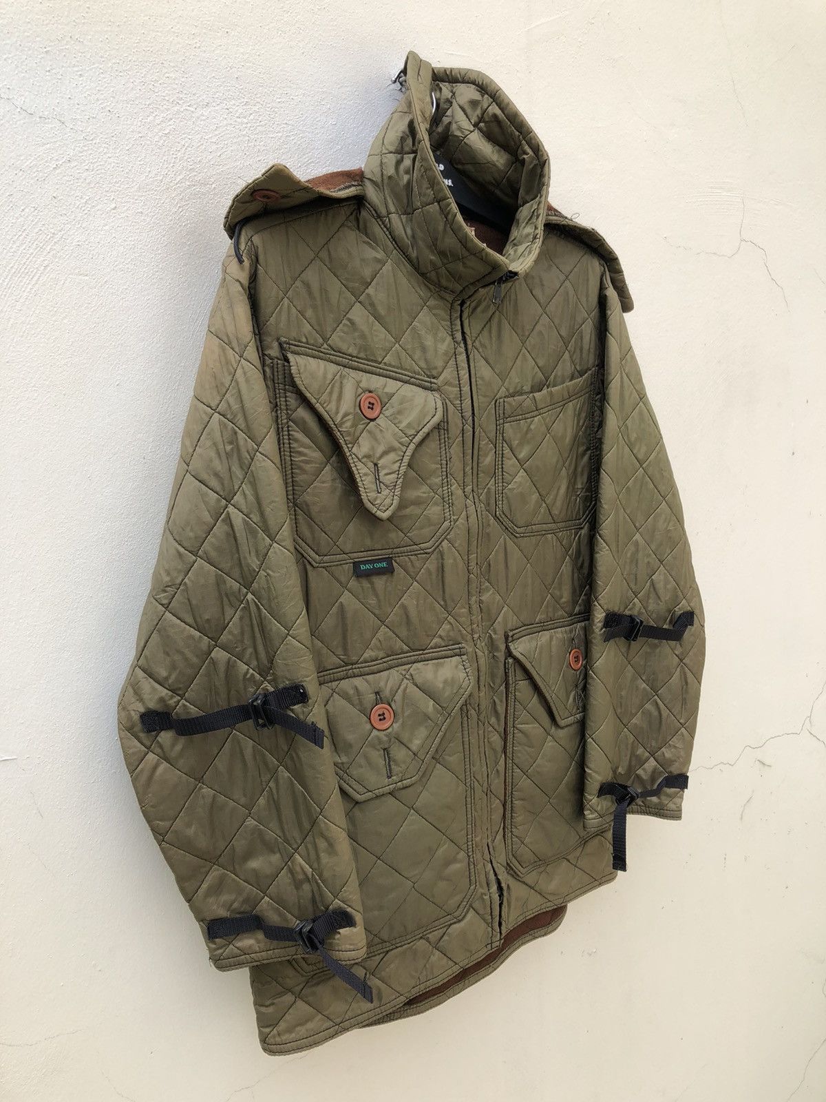 Vintage 80s 90s Day One Camouflage Quilting Hoodie Tactical Jacket Size US L / EU 52-54 / 3 - 4 Thumbnail