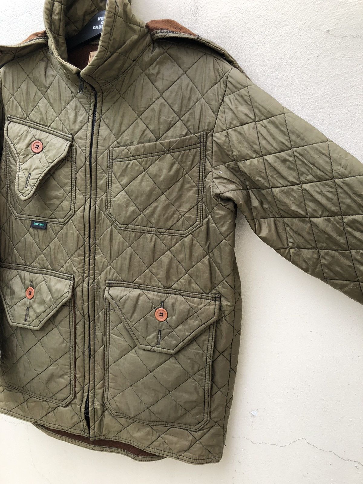 Vintage 80s 90s Day One Camouflage Quilting Hoodie Tactical Jacket Size US L / EU 52-54 / 3 - 10 Thumbnail