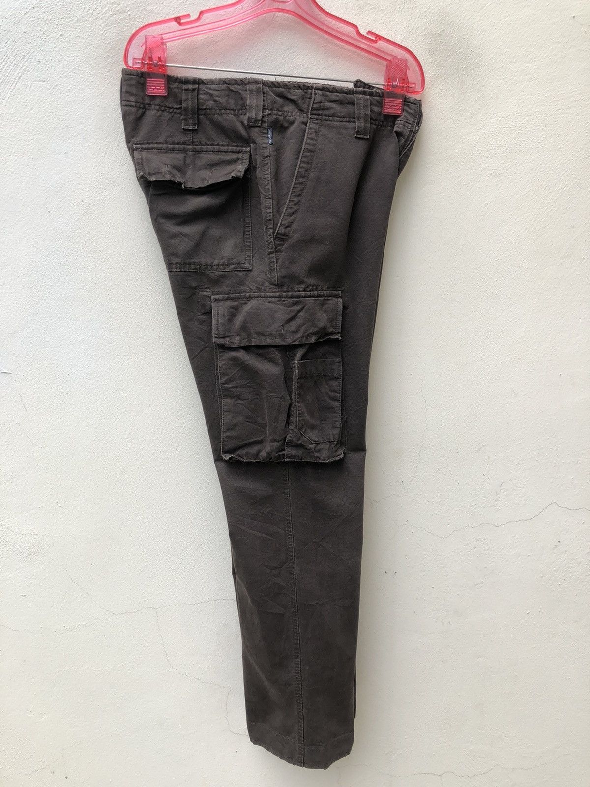 J.W. Brine J.w. Brine Italy Waxed Dark Brown Cargo Trouser Size US 29 - 20 Thumbnail