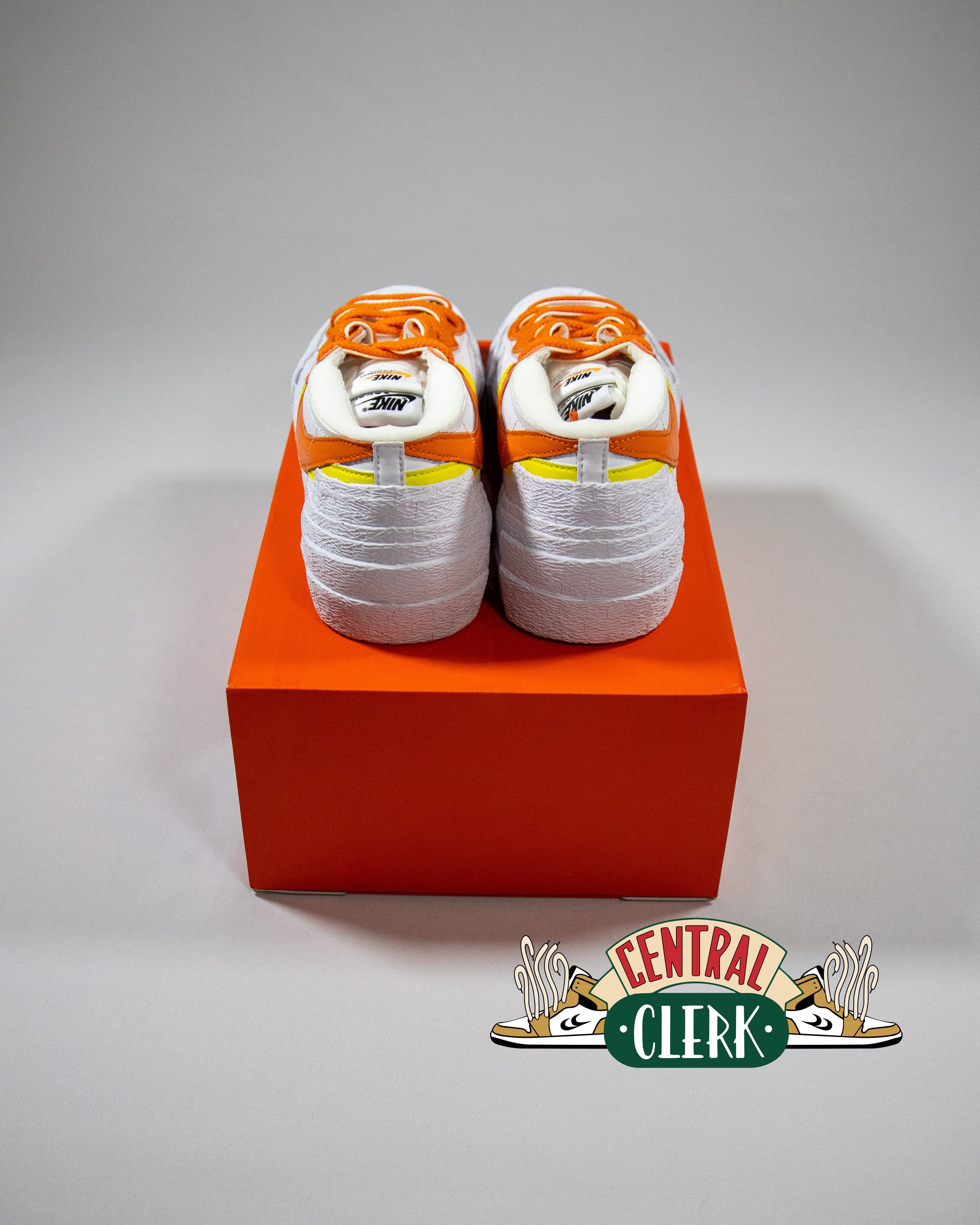 Nike × Sacai Blazer Low White Magma Orange Size US 8.5 / EU 41-42 - 4 Thumbnail