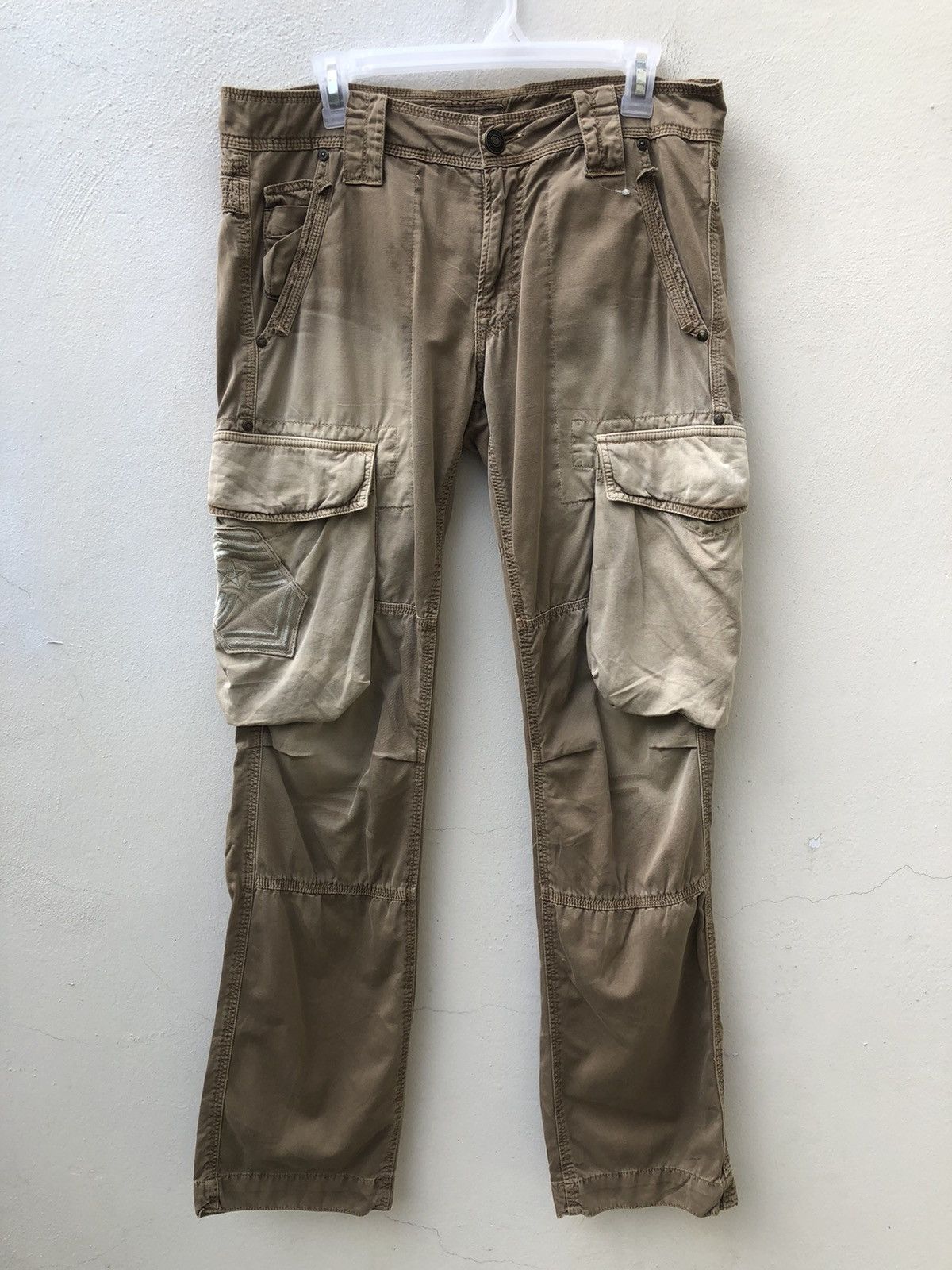 Jimmy Taverniti Jimmy Taverniti Faded Cargo Trouser Pant Size US 31 - 1 Thumbnail