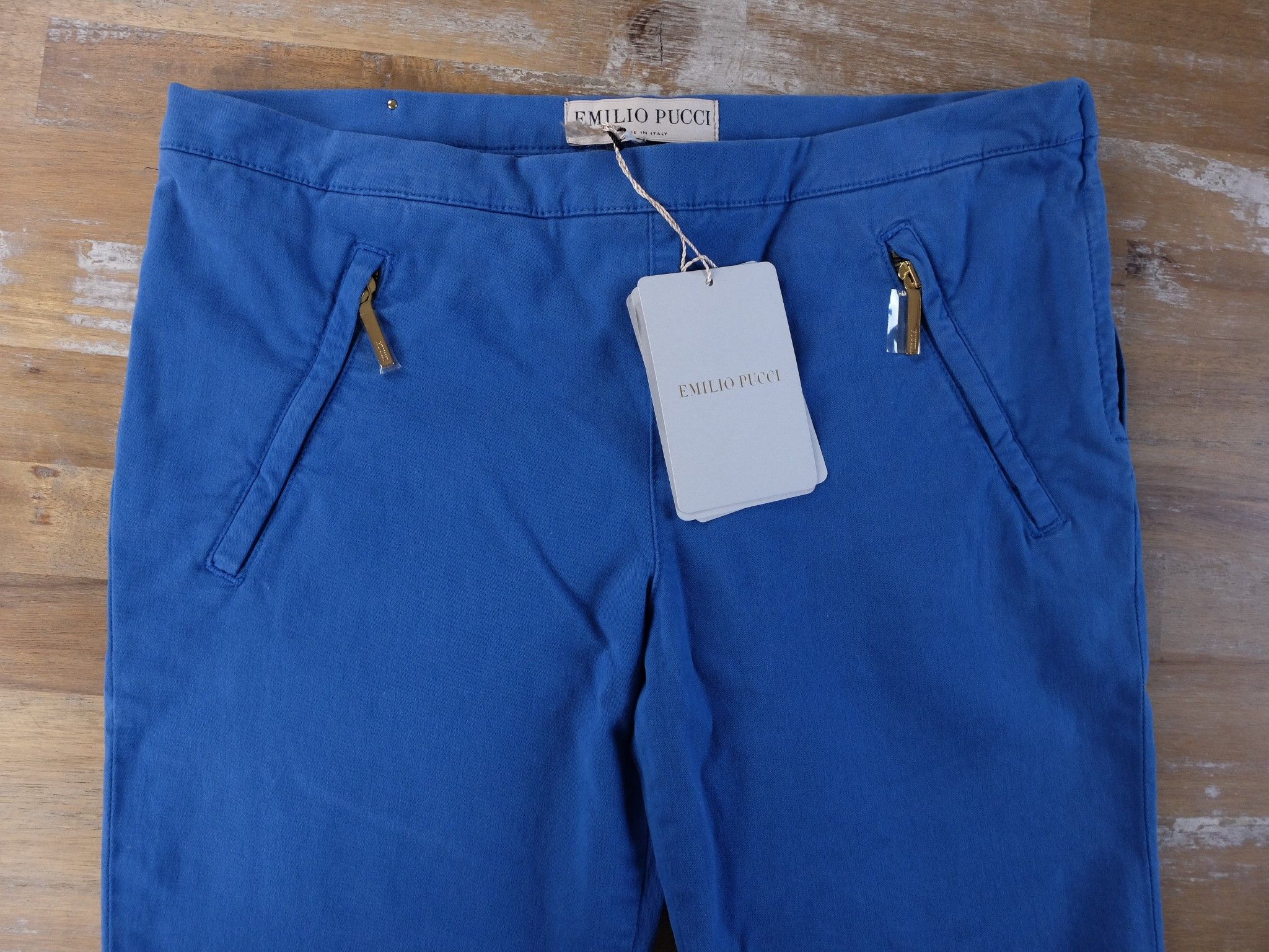 Emilio Pucci EMILIO PUCCI blue skinny cotton pants trousers 40 6 Size 27" / US 4 / IT 40 - 2 Thumbnail