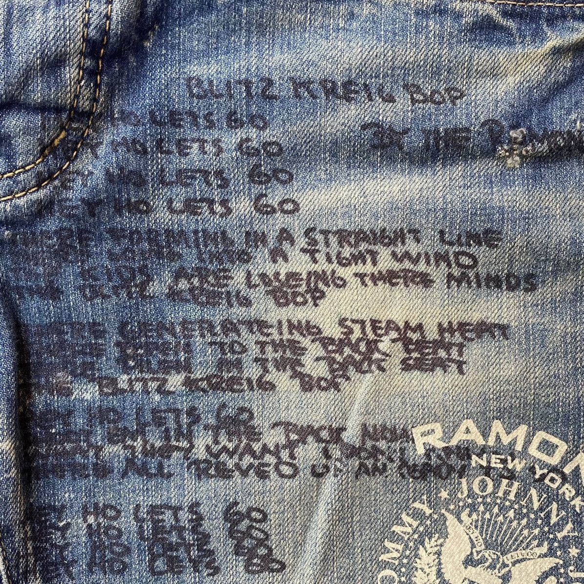Hysteric Glamour Hysteric Glamour SS08 Ramone Lyrics Jeans Size US 30 / EU 46 - 10 Thumbnail
