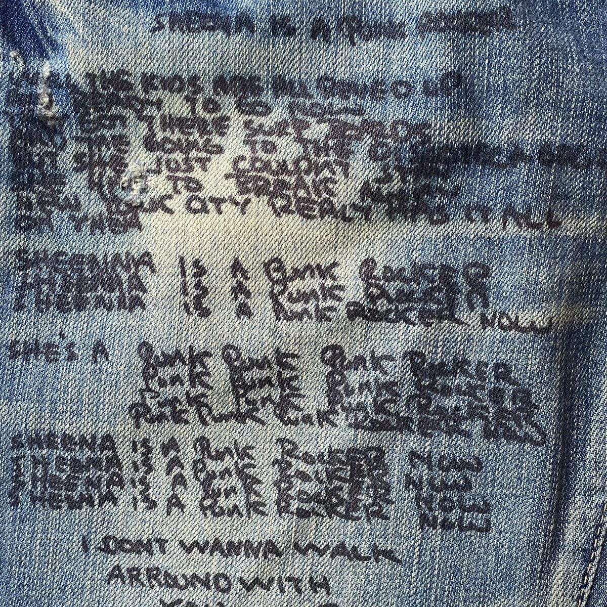 Hysteric Glamour Hysteric Glamour SS08 Ramone Lyrics Jeans Size US 30 / EU 46 - 3 Thumbnail