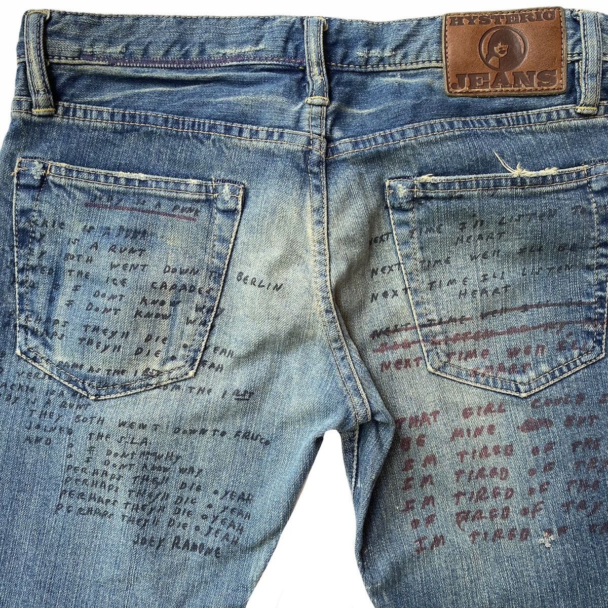 Hysteric Glamour Hysteric Glamour SS08 Ramone Lyrics Jeans Size US 30 / EU 46 - 7 Thumbnail