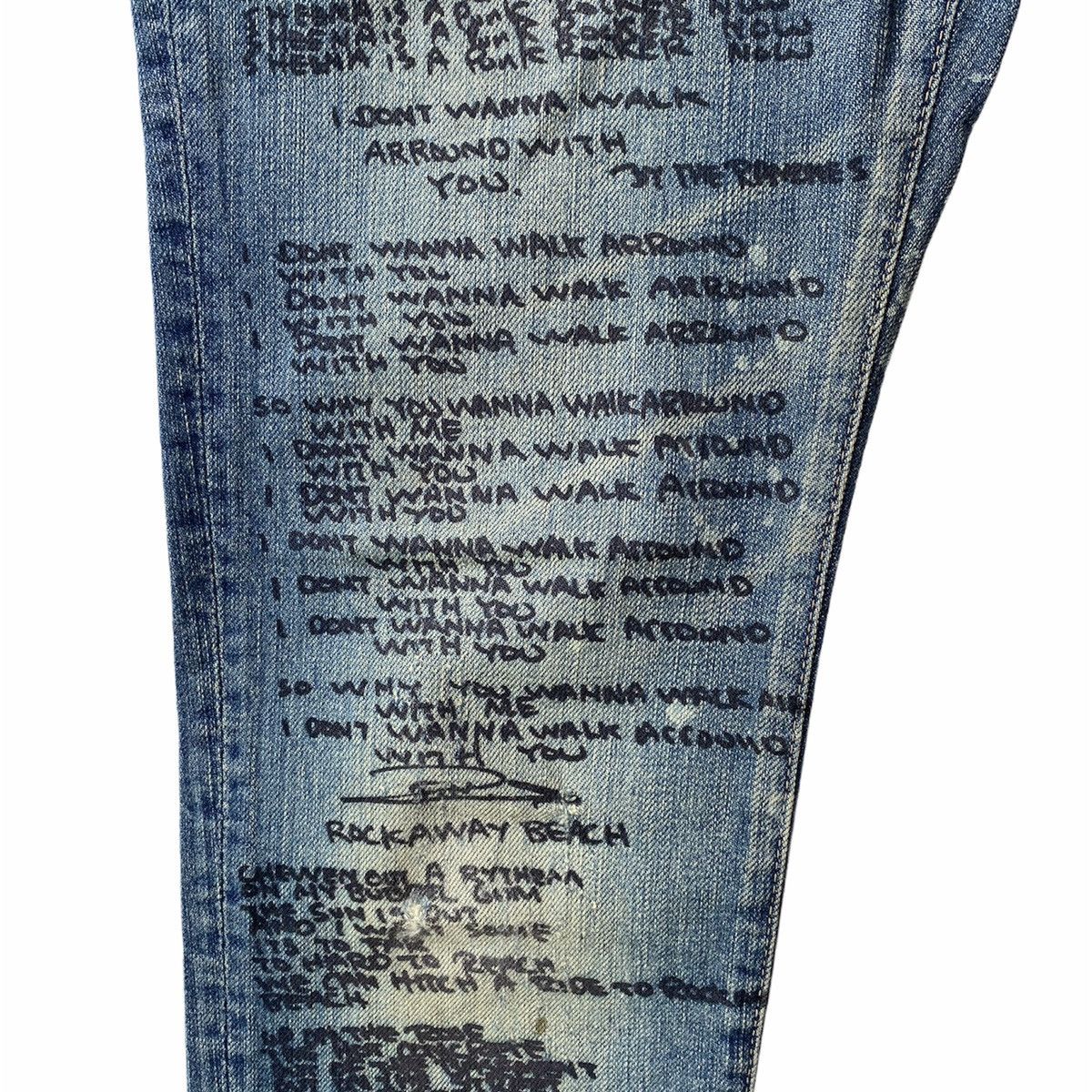Hysteric Glamour Hysteric Glamour SS08 Ramone Lyrics Jeans Size US 30 / EU 46 - 4 Thumbnail