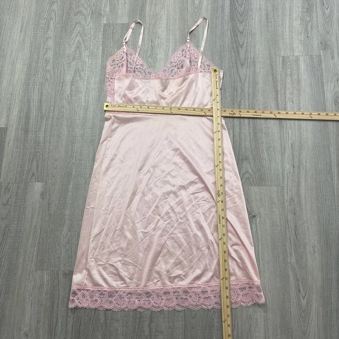 Vintage VINTAGE 80s Lingerie Pink Lace Top Nylon/Lace Full Slip | Grailed