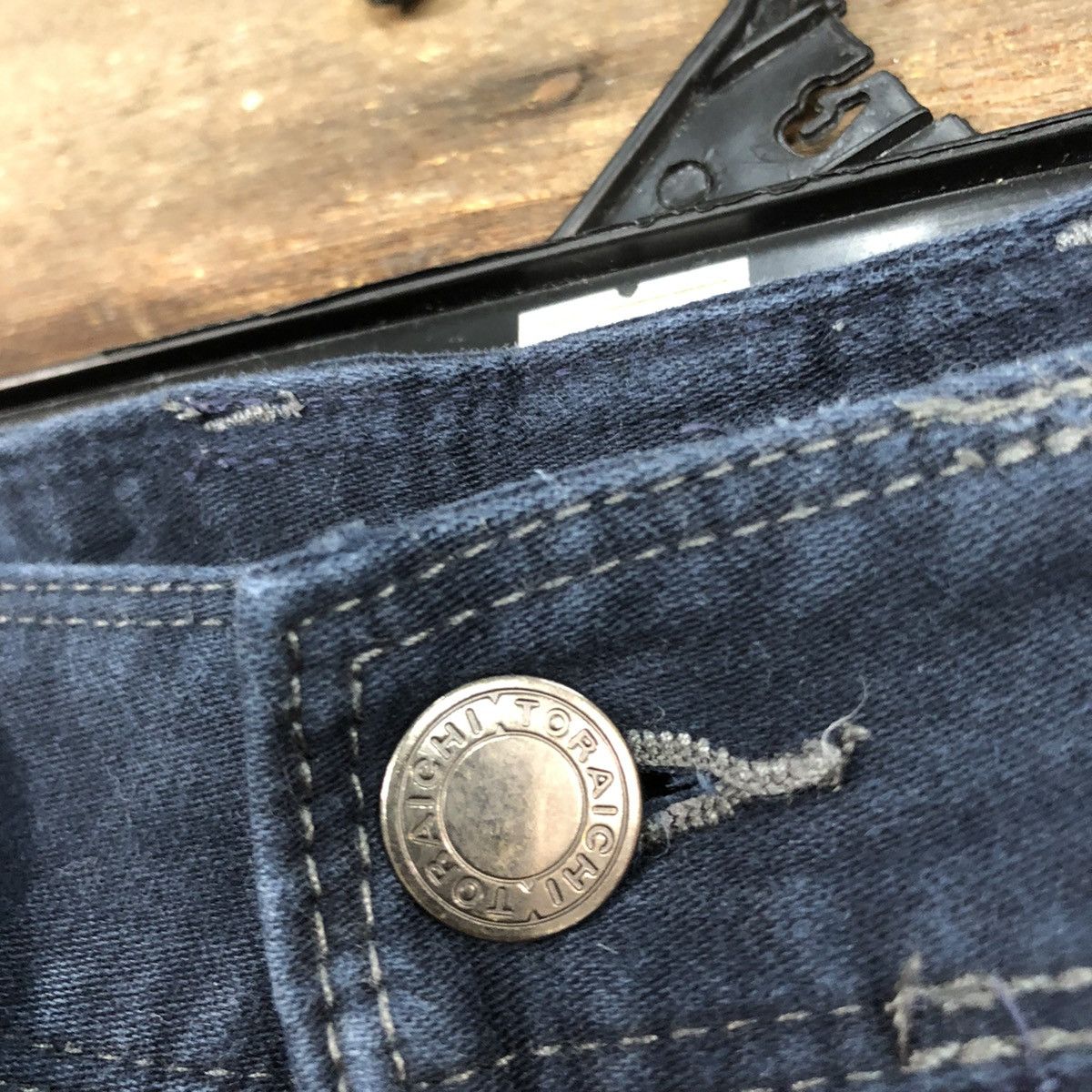 Japanese Brand DLL Tora Dark Blue Multipocket thrashed Cargo Pants #c970 Size US 28 / EU 44 - 8 Thumbnail