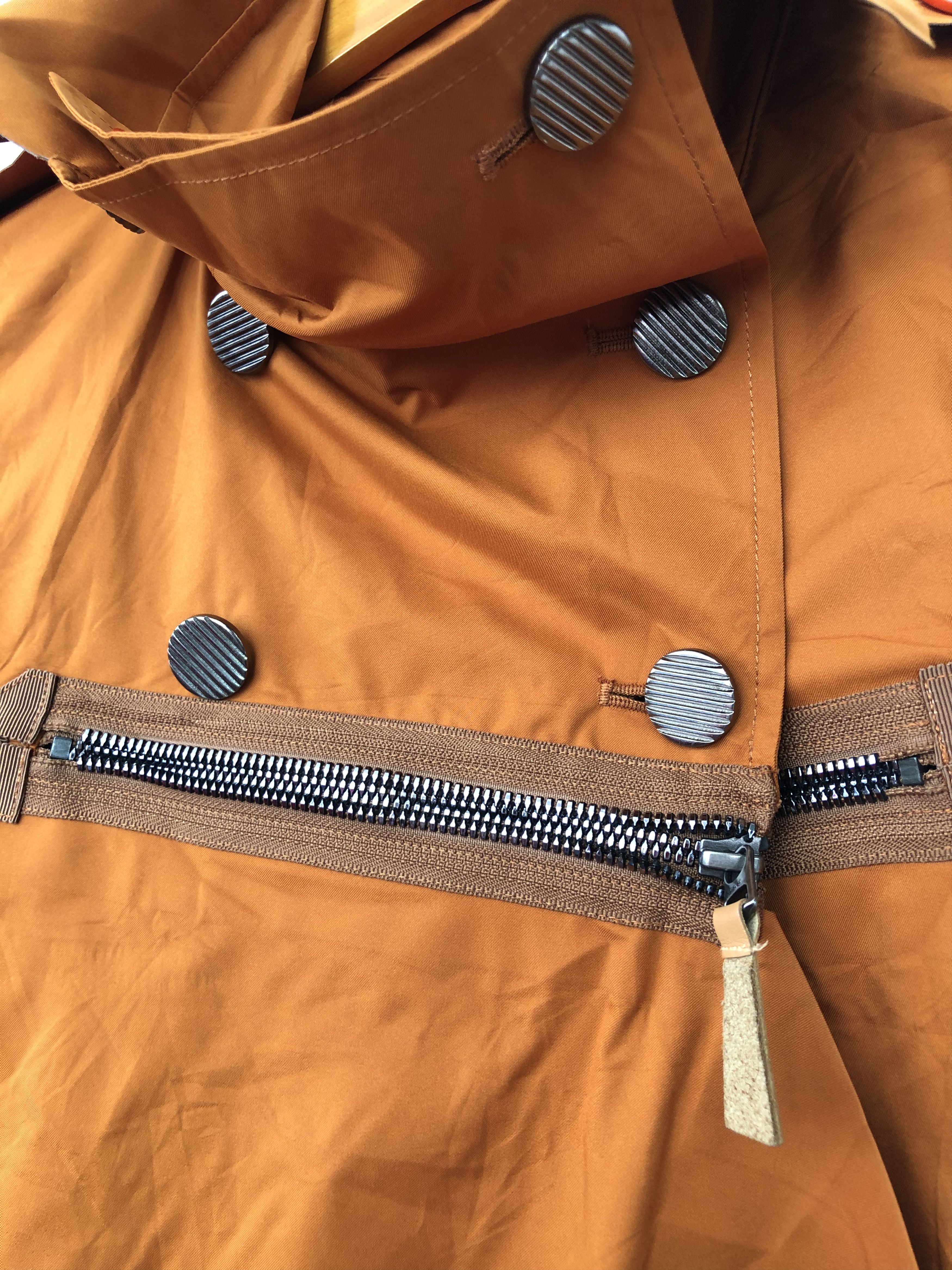 Marithe + Francois Girbaud ASYMMETRICAL POLYESTER WATERPROOF COAT Size XS / US 0-2 / IT 36-38 - 3 Thumbnail