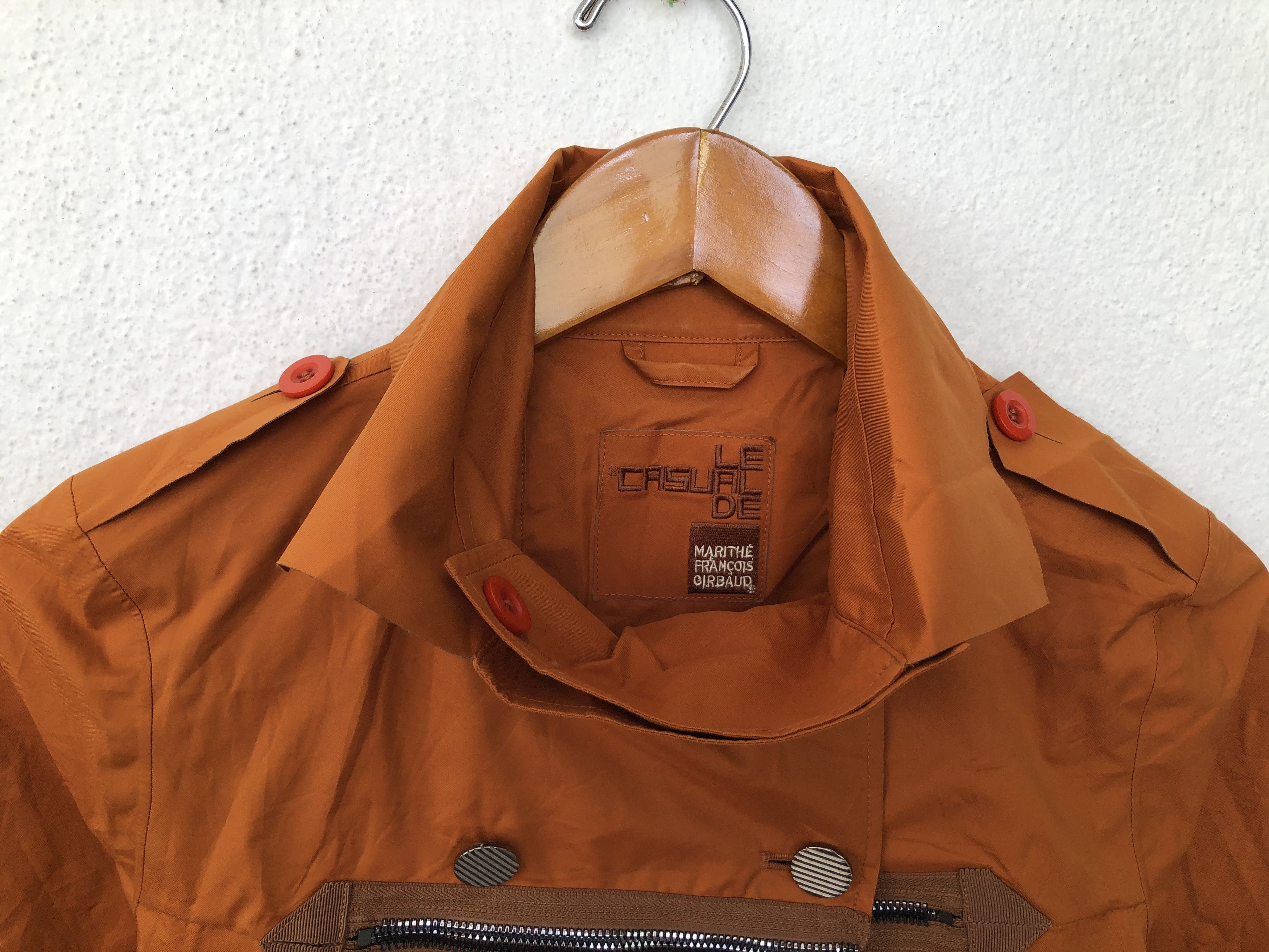 Marithe + Francois Girbaud ASYMMETRICAL POLYESTER WATERPROOF COAT Size XS / US 0-2 / IT 36-38 - 5 Thumbnail