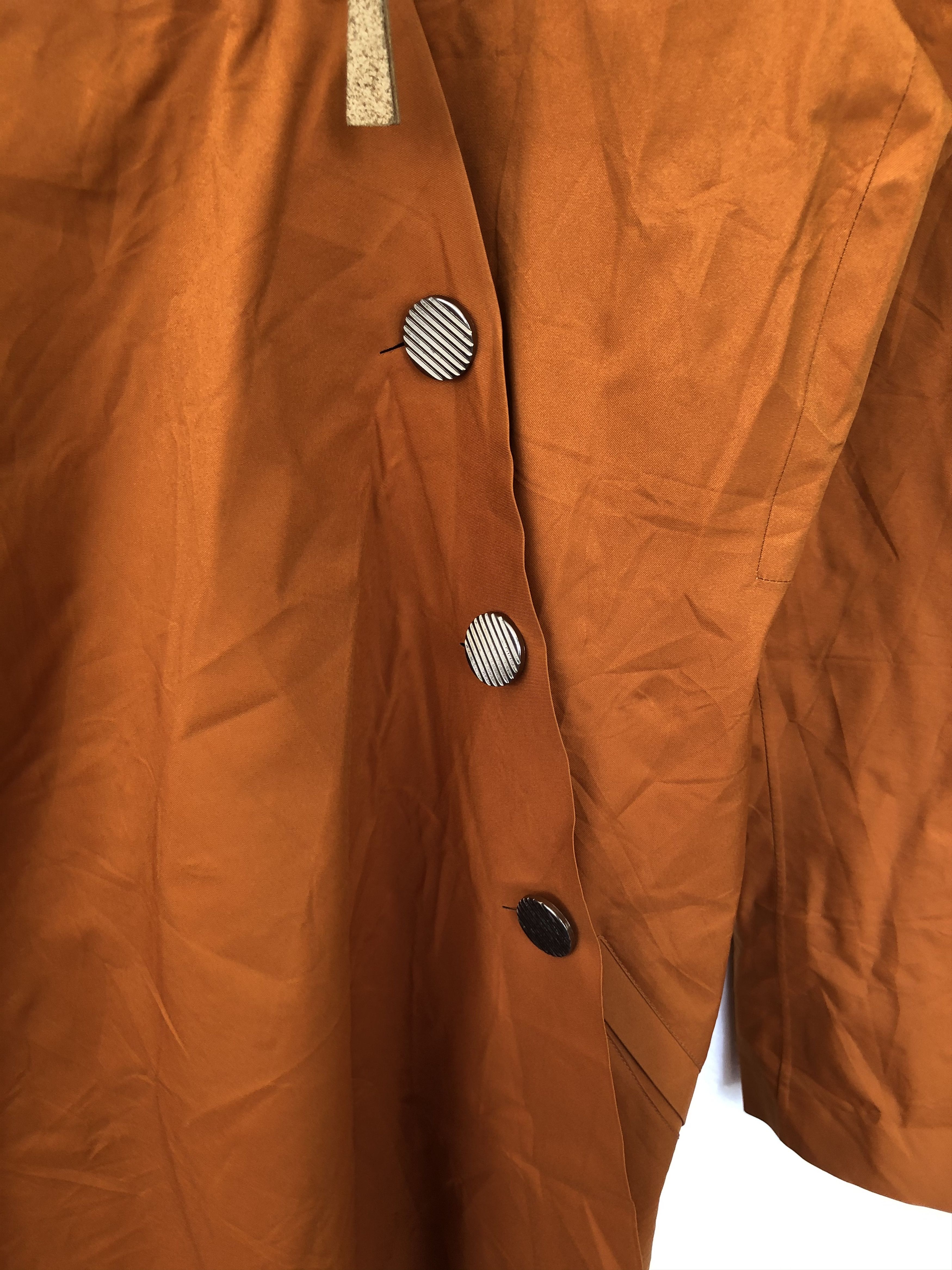 Marithe + Francois Girbaud ASYMMETRICAL POLYESTER WATERPROOF COAT Size XS / US 0-2 / IT 36-38 - 2 Thumbnail