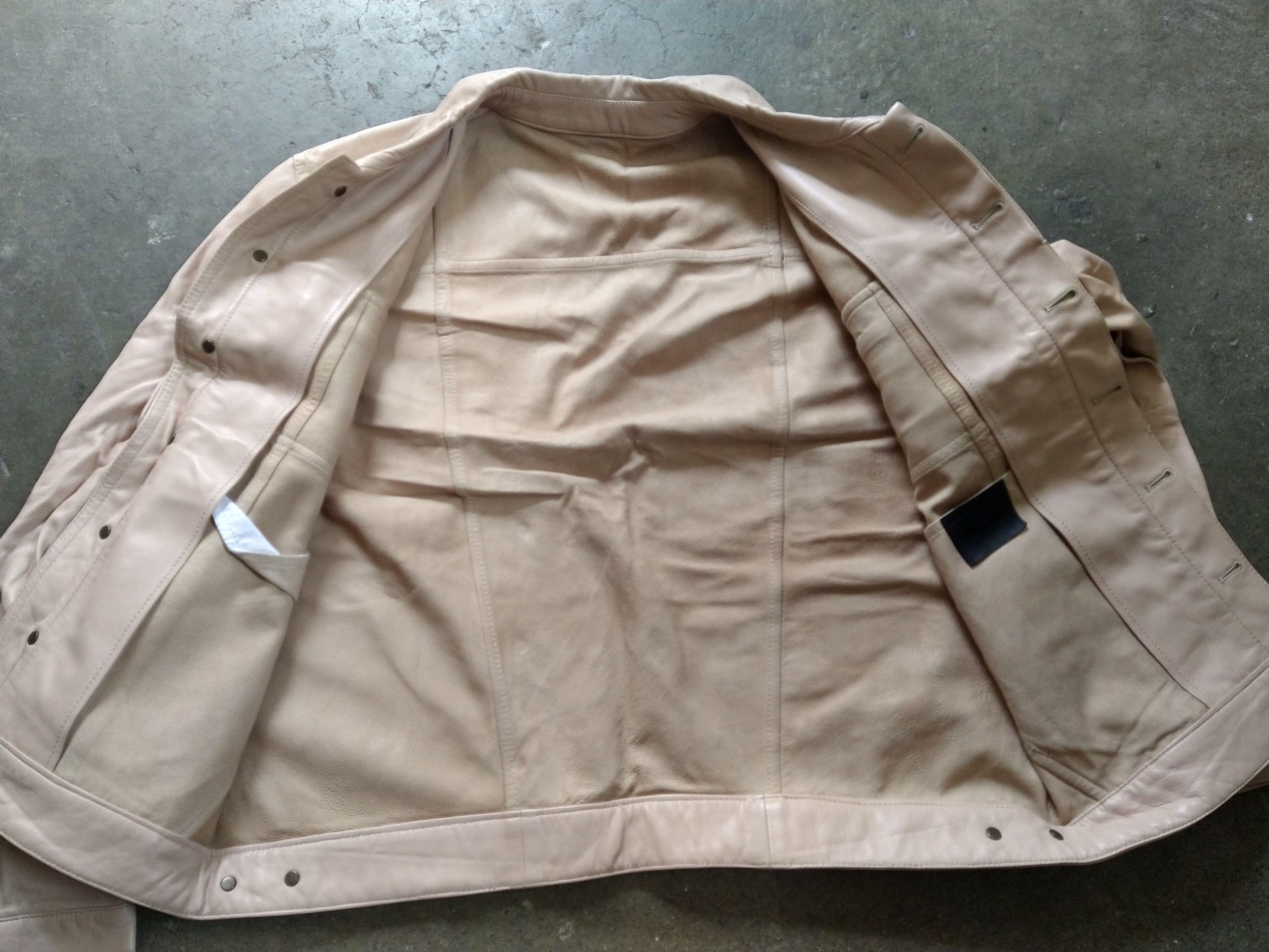 Balenciaga Balenciaga Leather Trucker Jacket Pink Lambskin Size Small Size US S / EU 44-46 / 1 - 8 Thumbnail