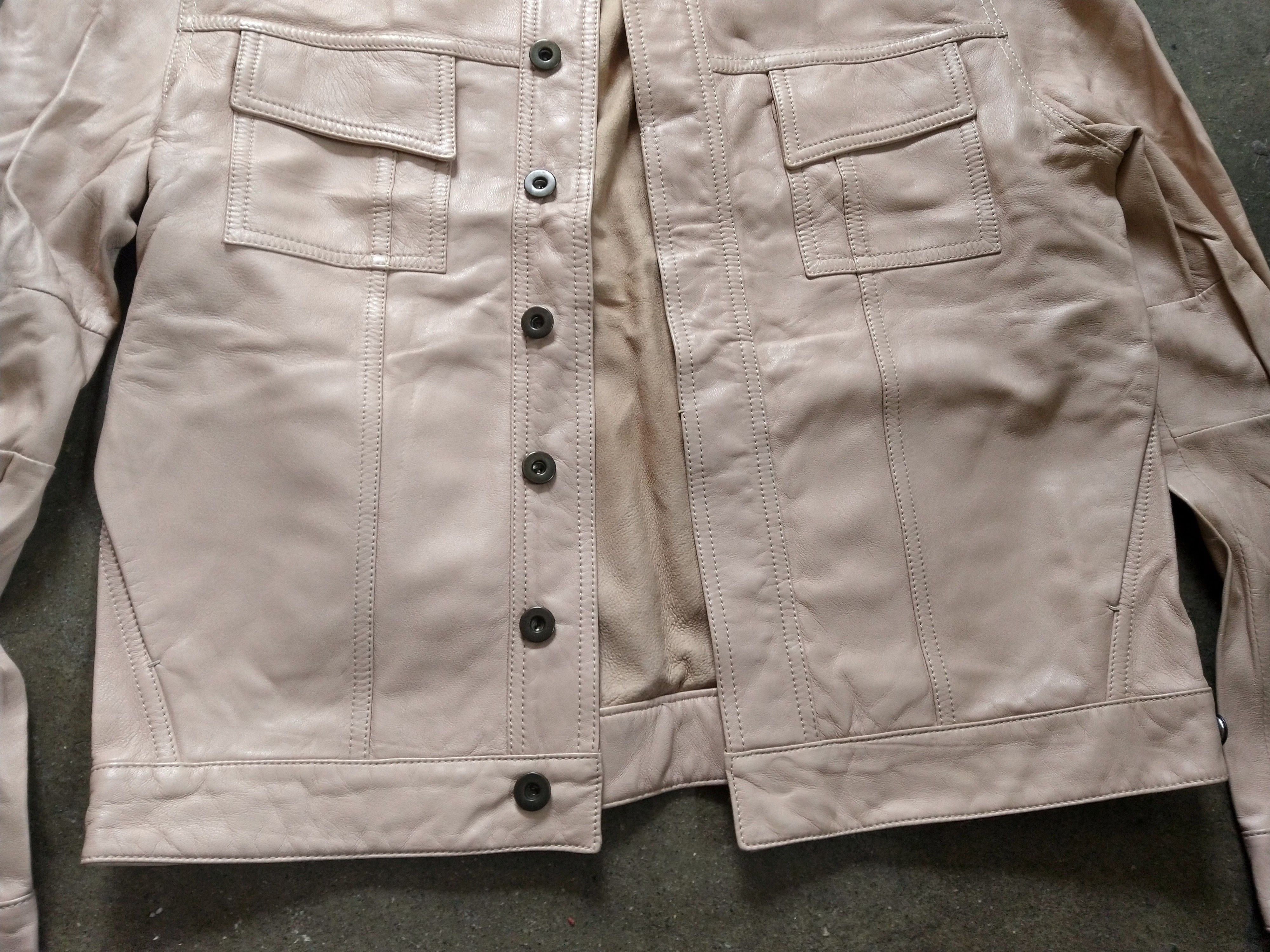 Balenciaga Balenciaga Leather Trucker Jacket Pink Lambskin Size Small Size US S / EU 44-46 / 1 - 3 Thumbnail